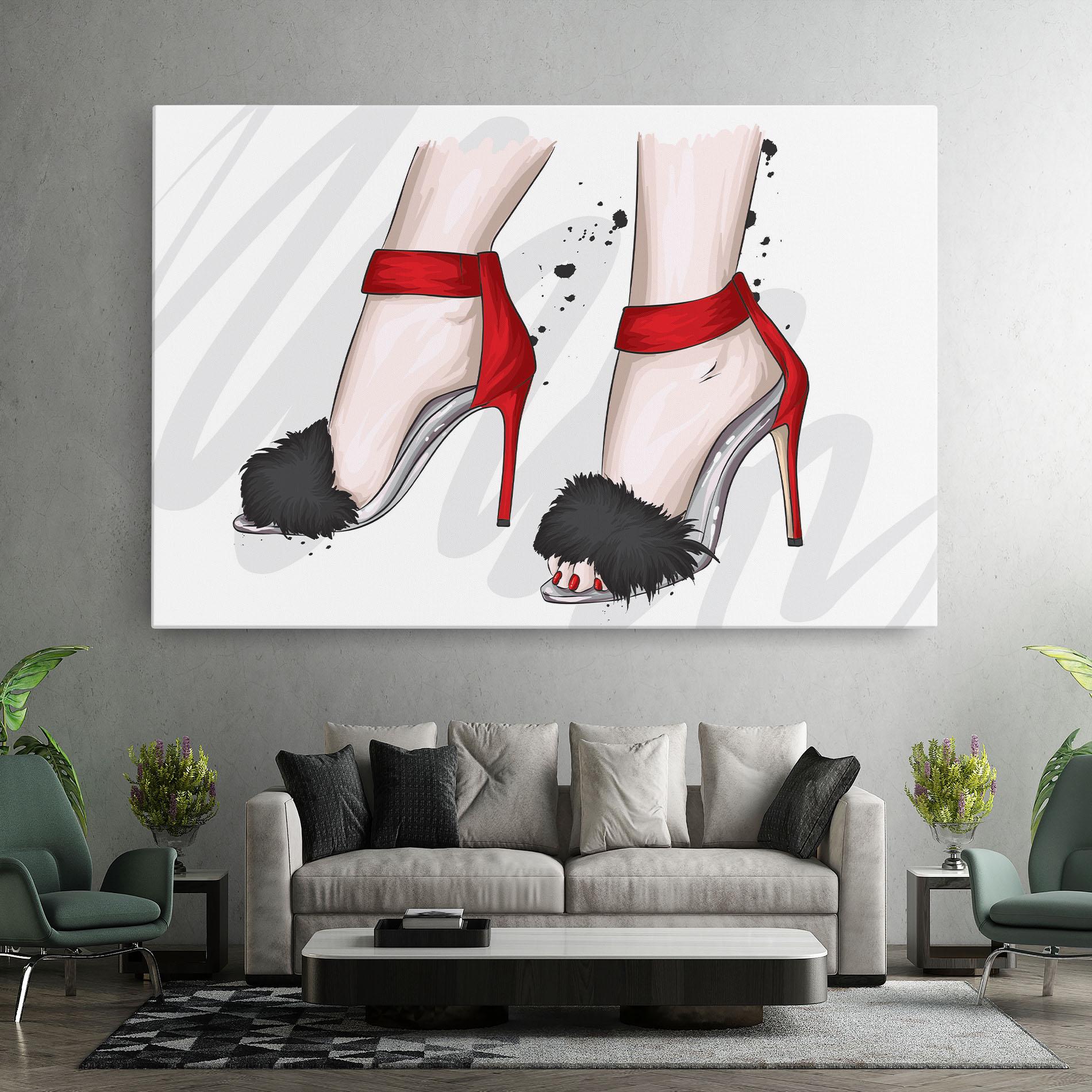 Vászonkép Black Red Heels mockup 7