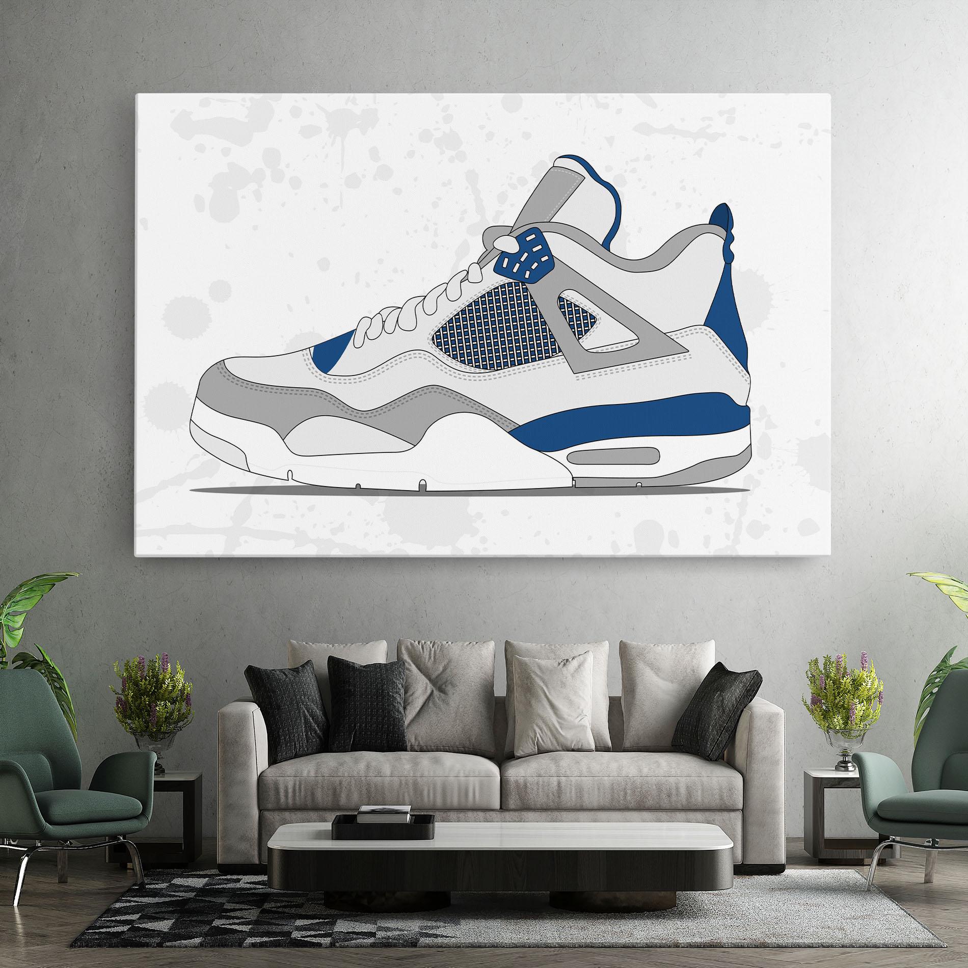 Vászonkép Blue Grey Sneakers mockup 7