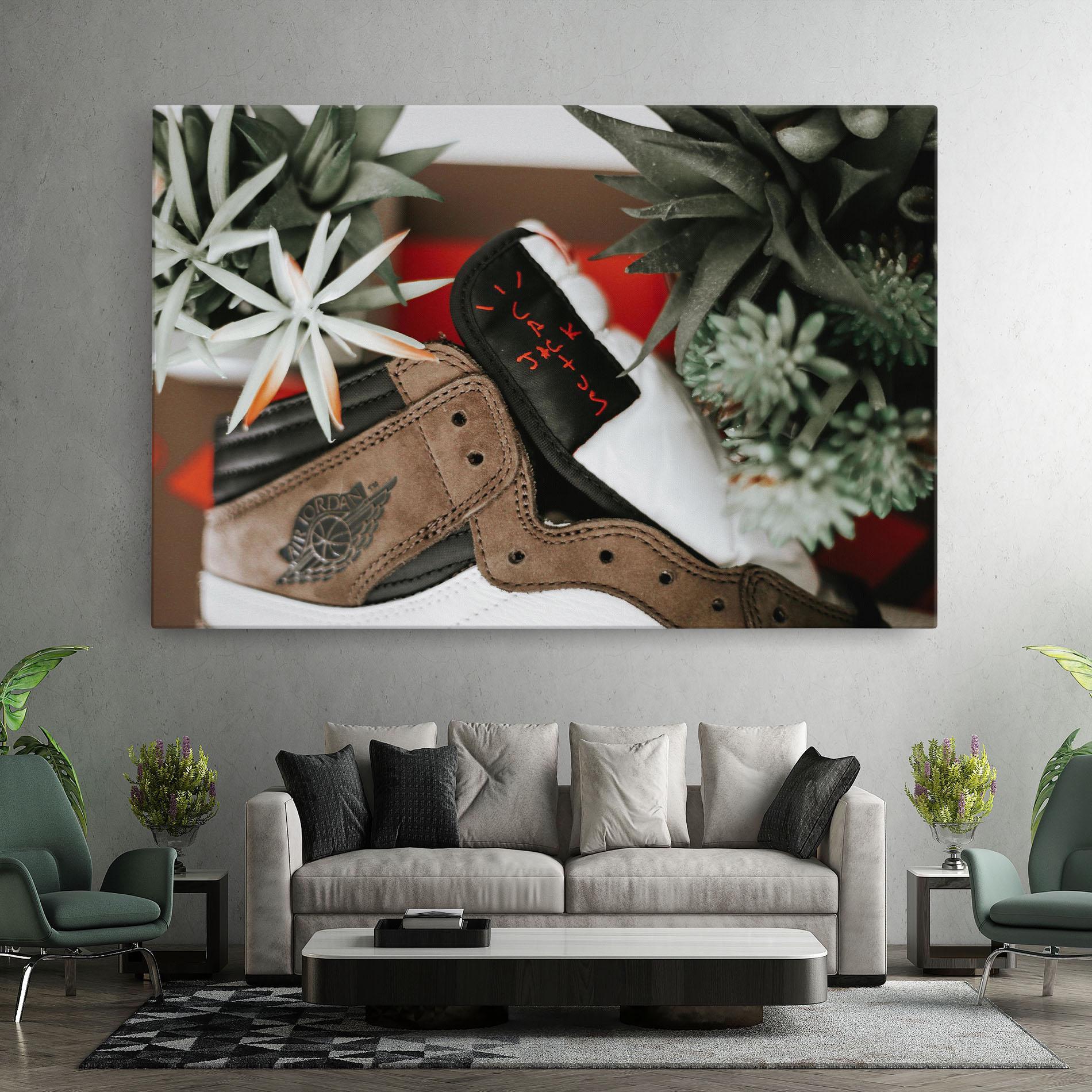 Vászonkép Brown Air Jordan mockup 7