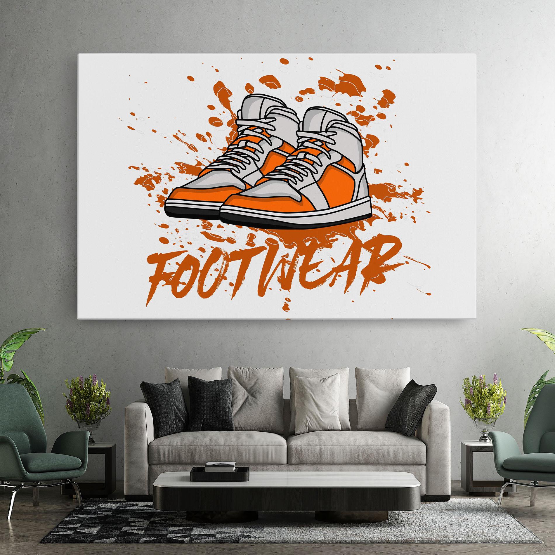 Vászonkép Orange Footwear mockup 7