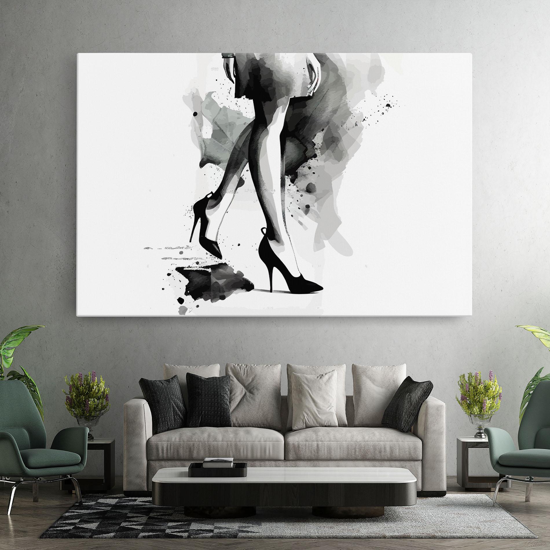 Vászonkép Watercolor Shoes mockup 7