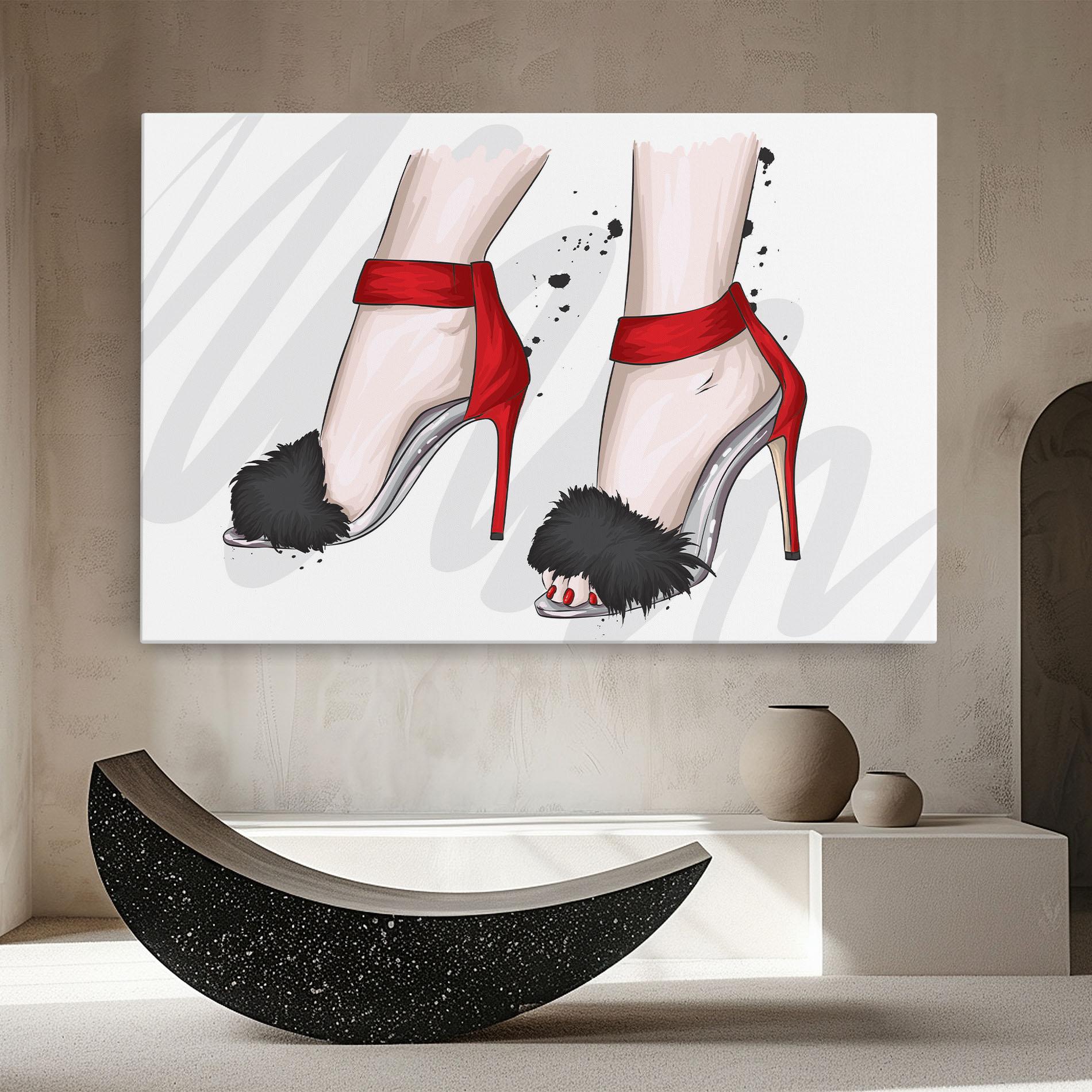 Vászonkép Black Red Heels mockup 8