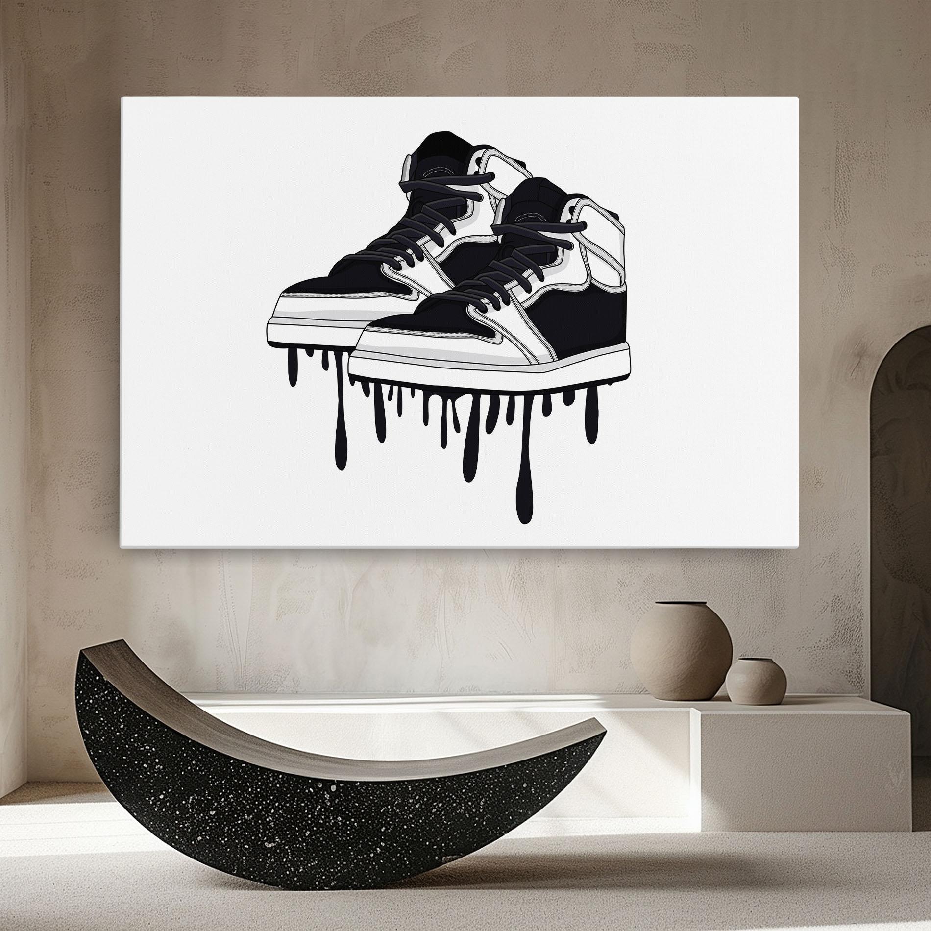Vászonkép Black White Shoes mockup 8