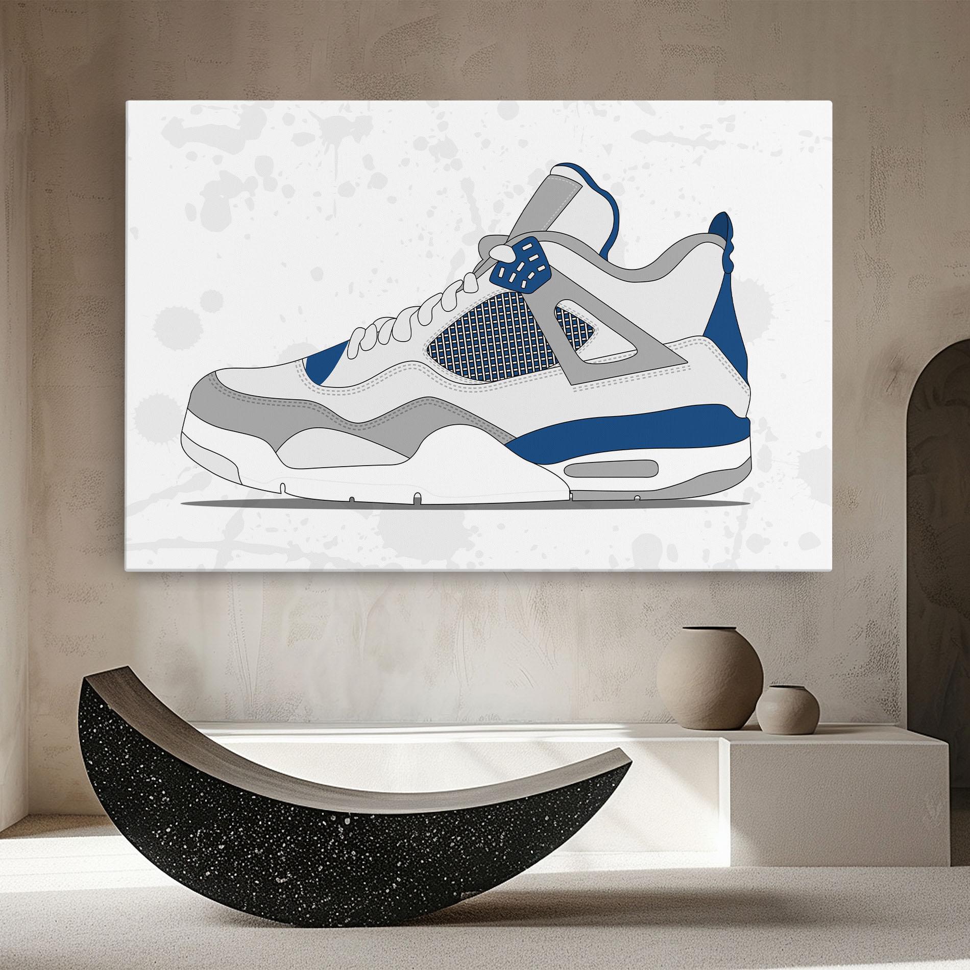Vászonkép Blue Grey Sneakers mockup 8
