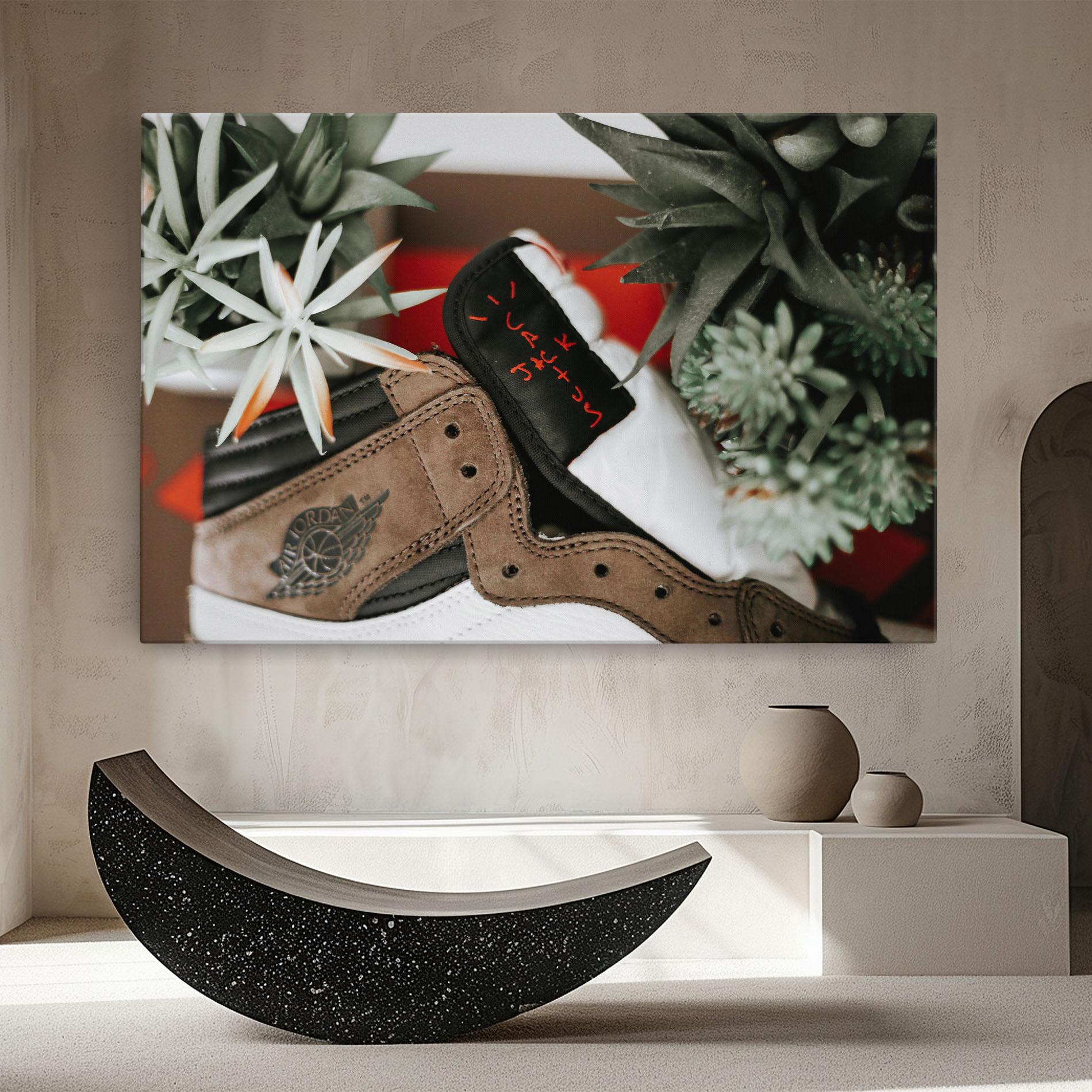 Vászonkép Brown Air Jordan mockup 8