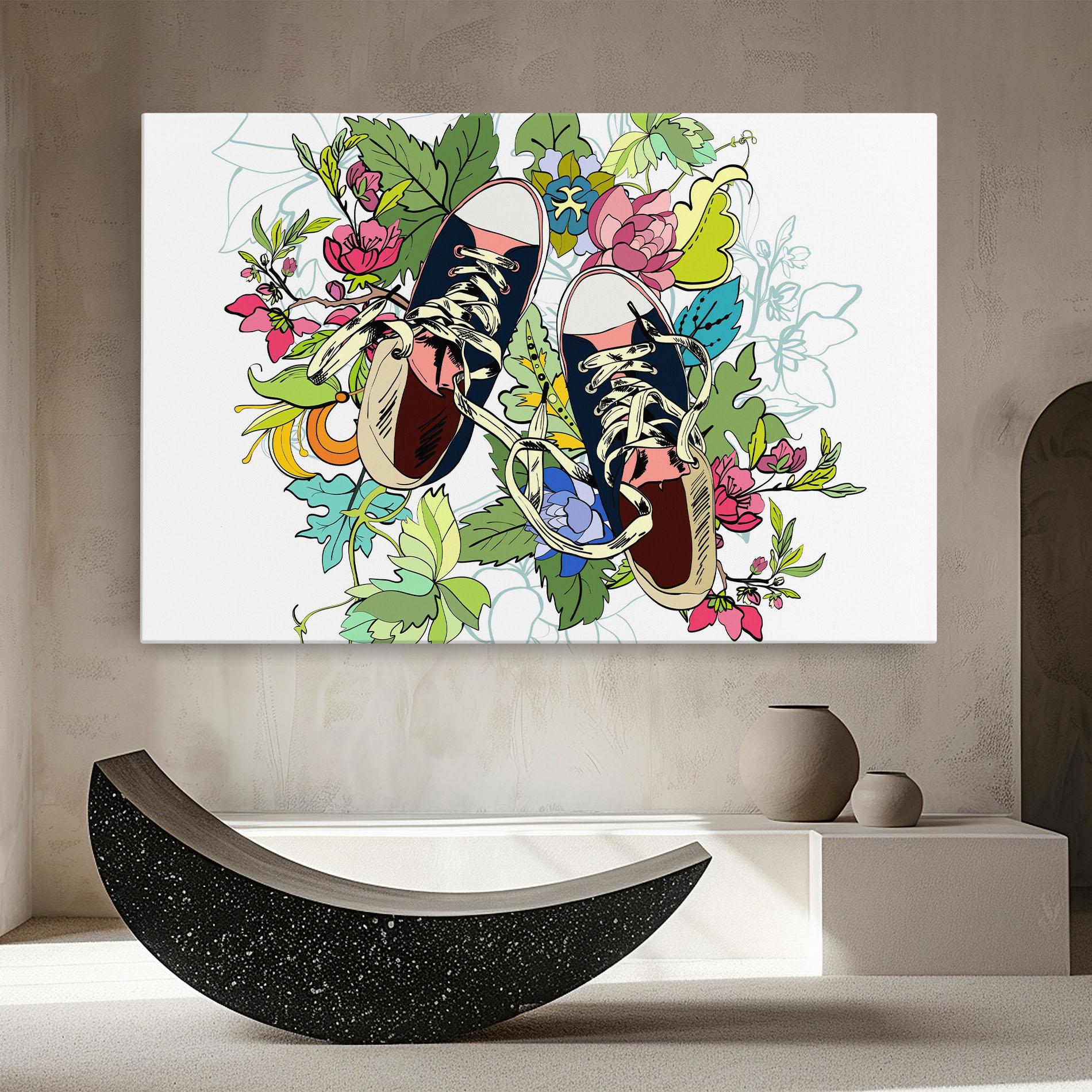 Vászonkép Flower Shoes mockup 8