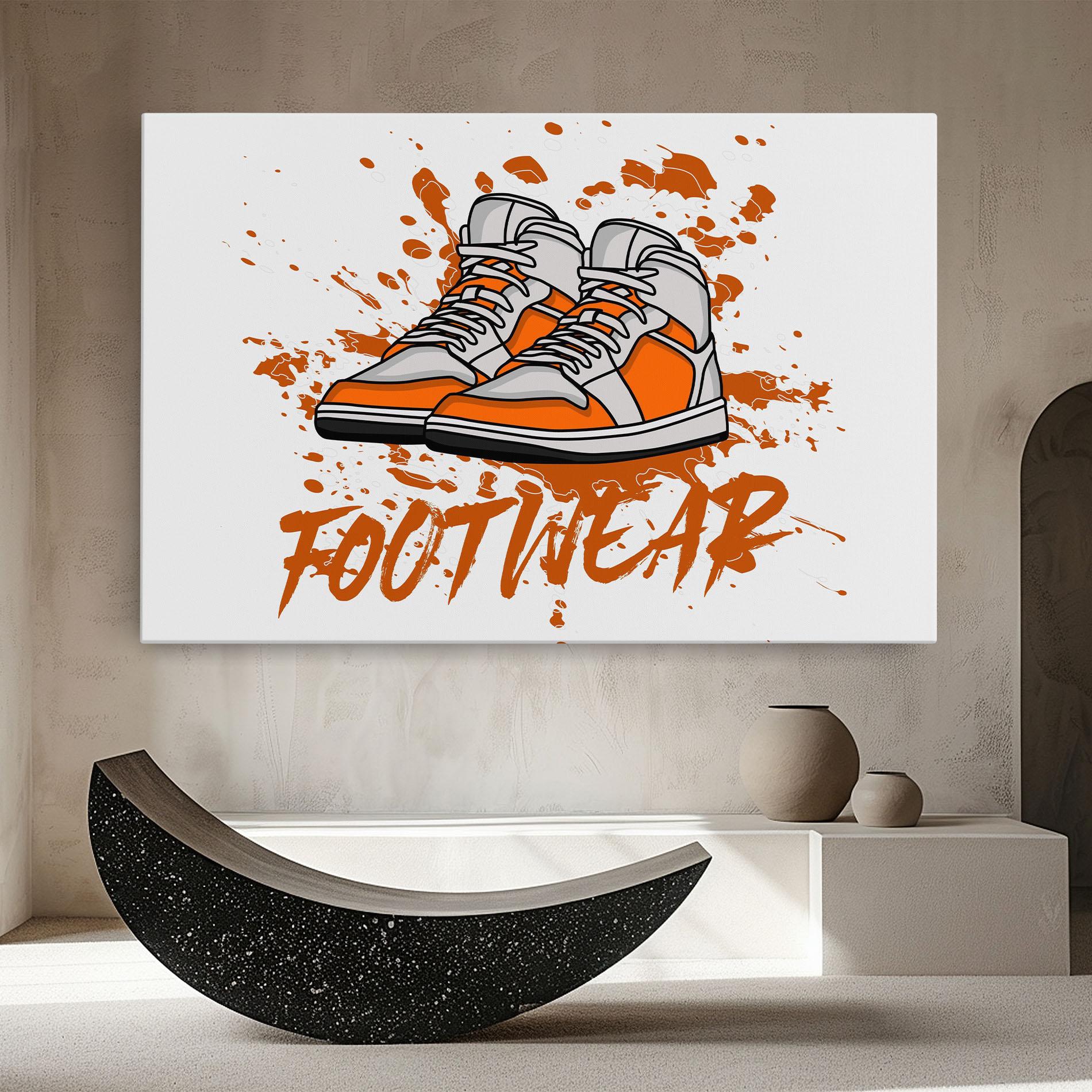 Vászonkép Orange Footwear mockup 8