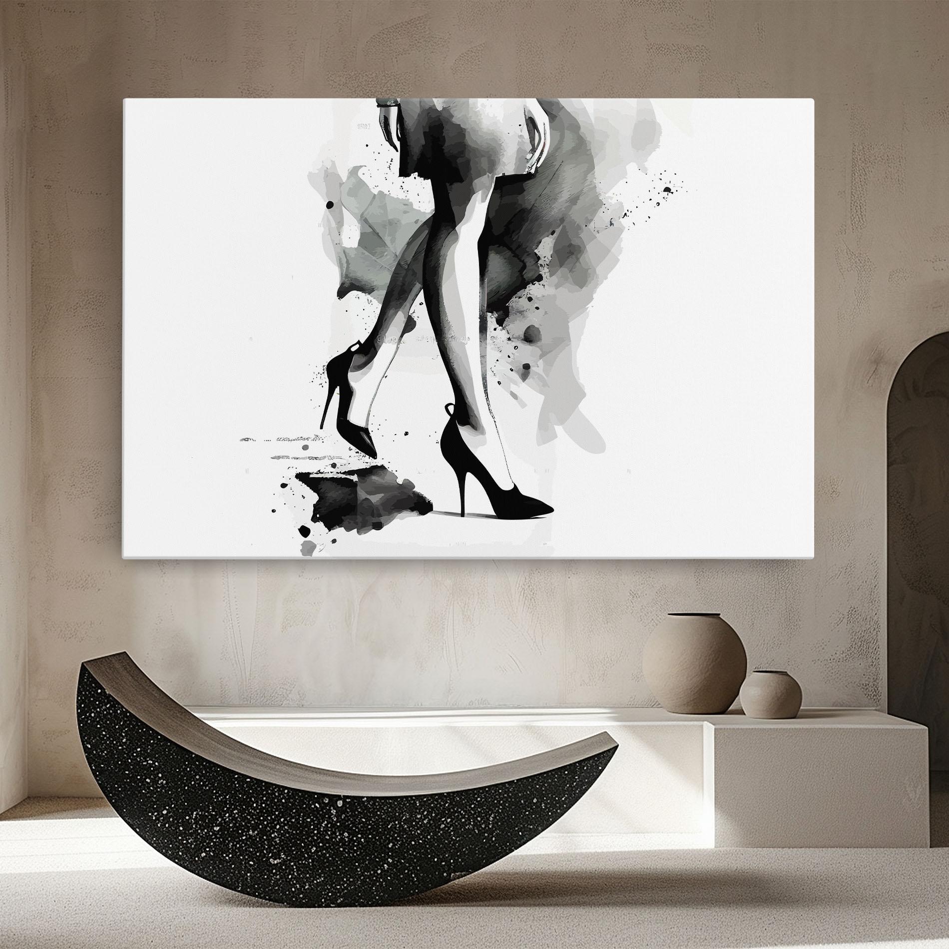 Vászonkép Watercolor Shoes mockup 8