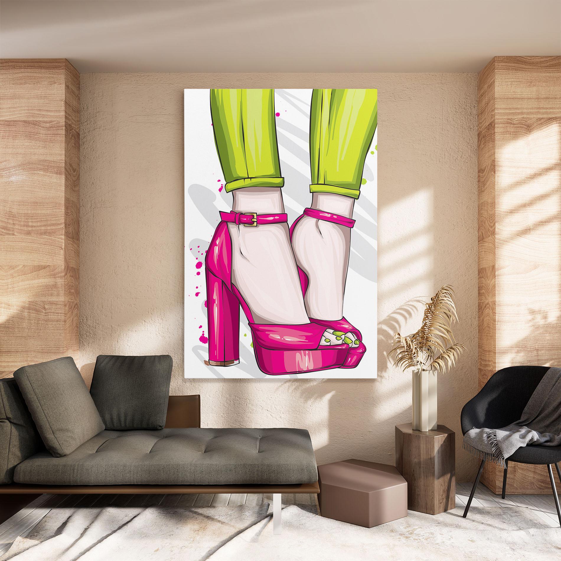 Vászonkép Green Nails mockup 8