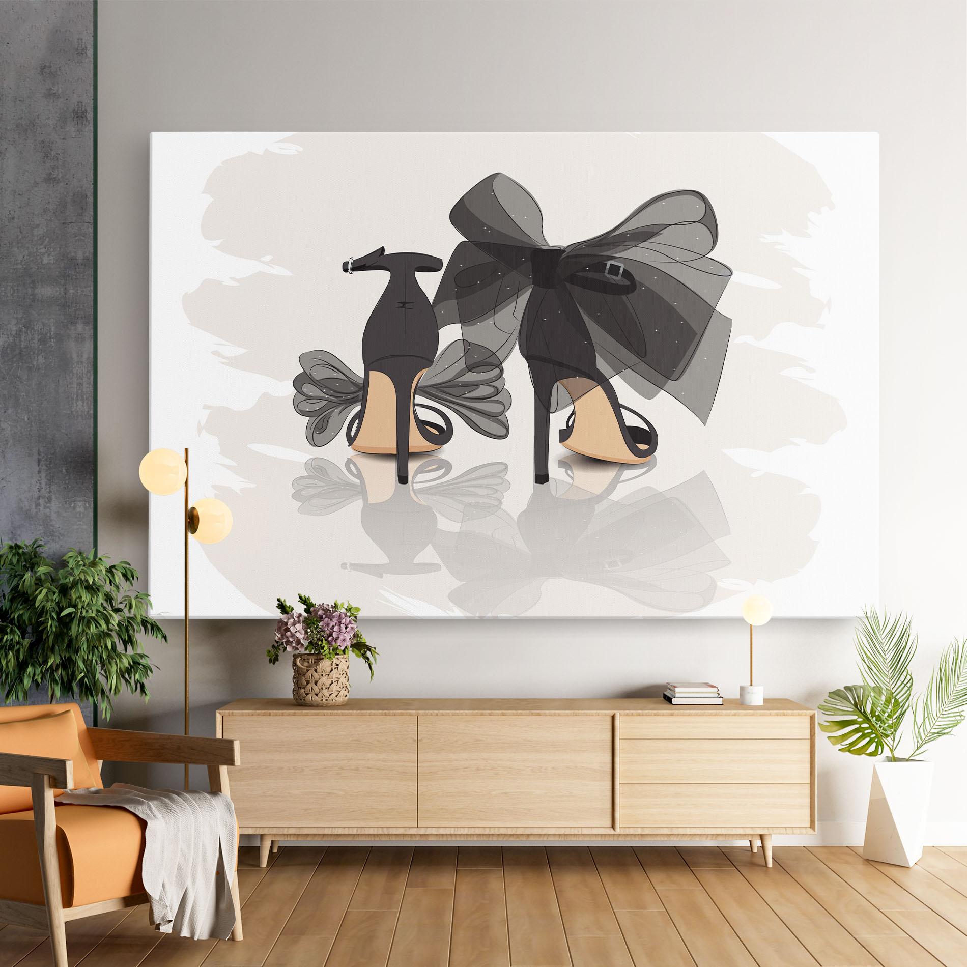 Vászonkép Black Bow Heels mockup 9