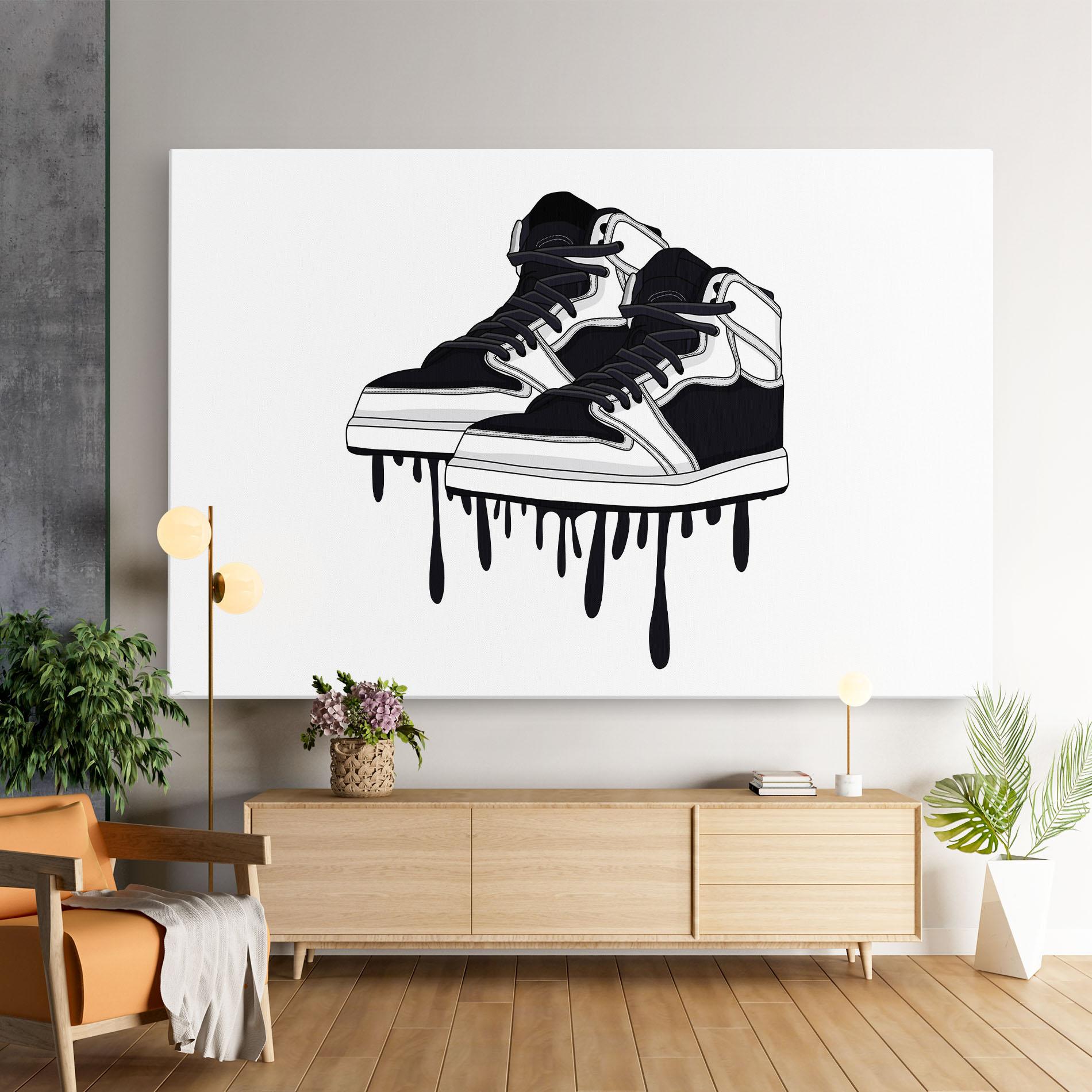 Vászonkép Black White Shoes mockup 9