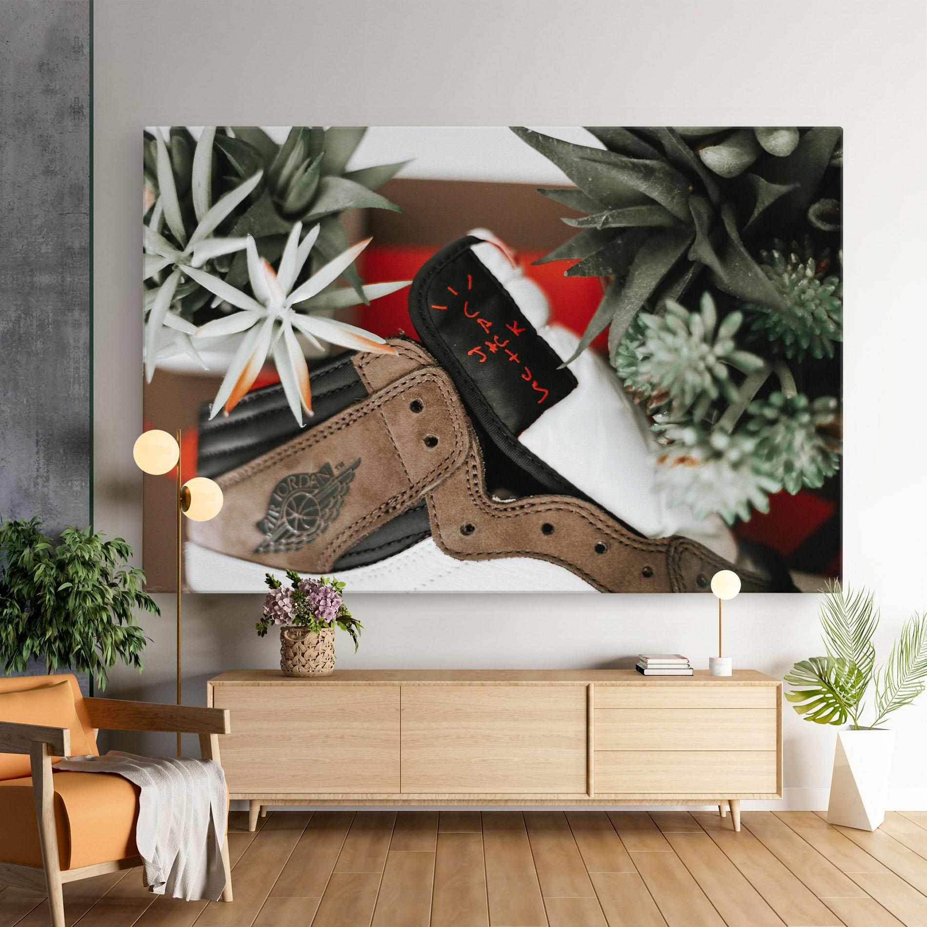Vászonkép Brown Air Jordan mockup 9