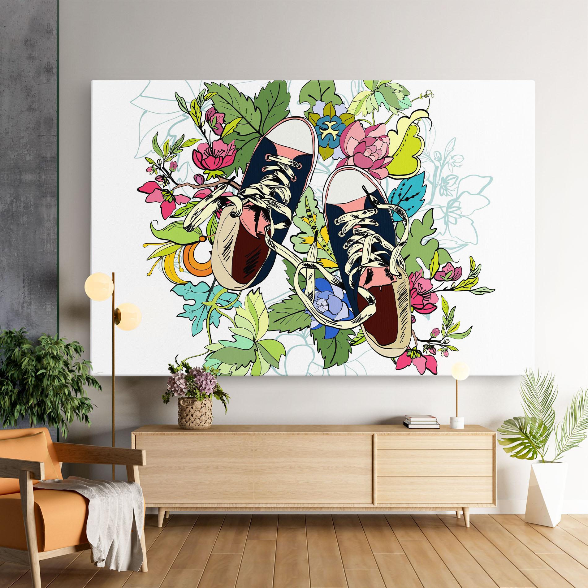 Vászonkép Flower Shoes mockup 9