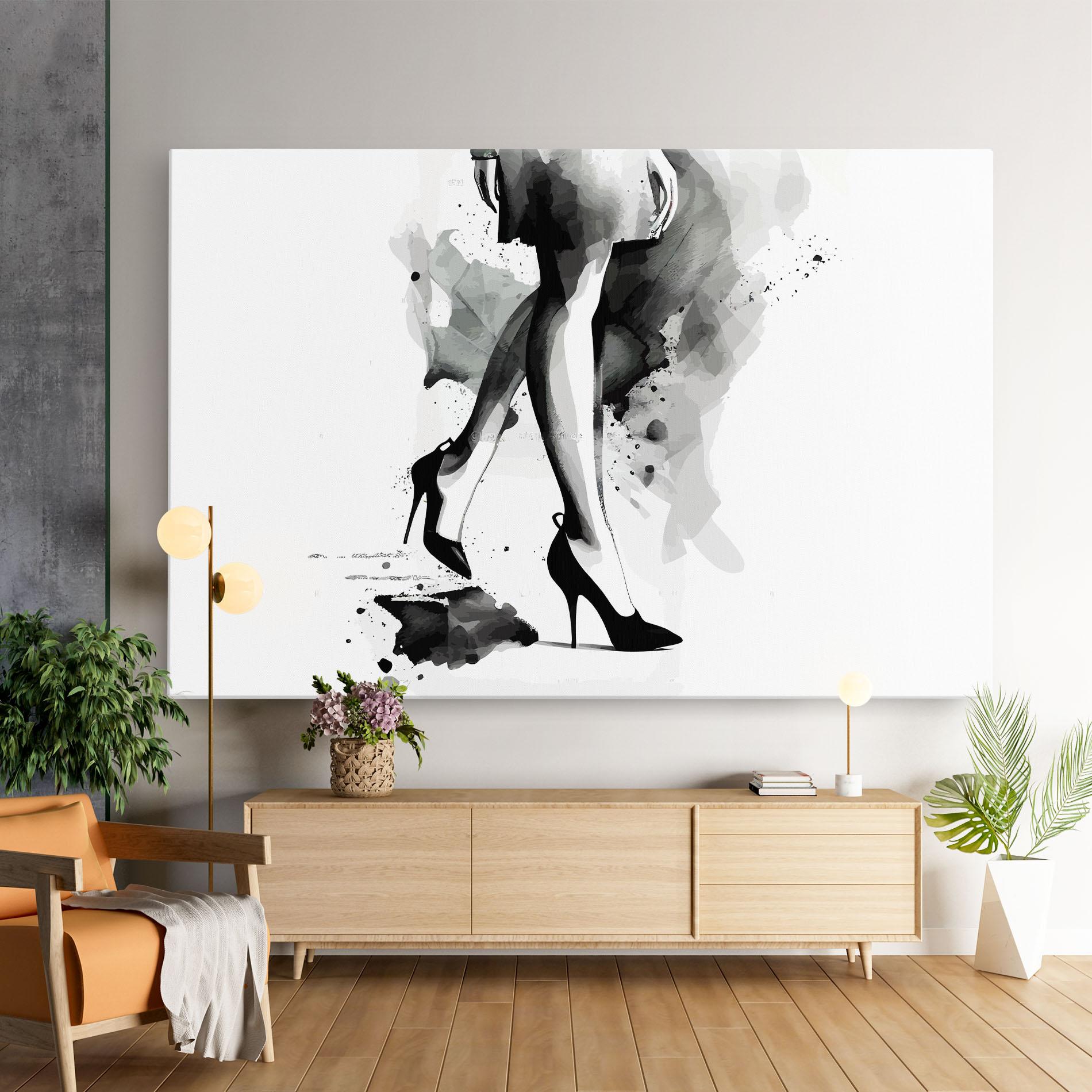 Vászonkép Watercolor Shoes mockup 9