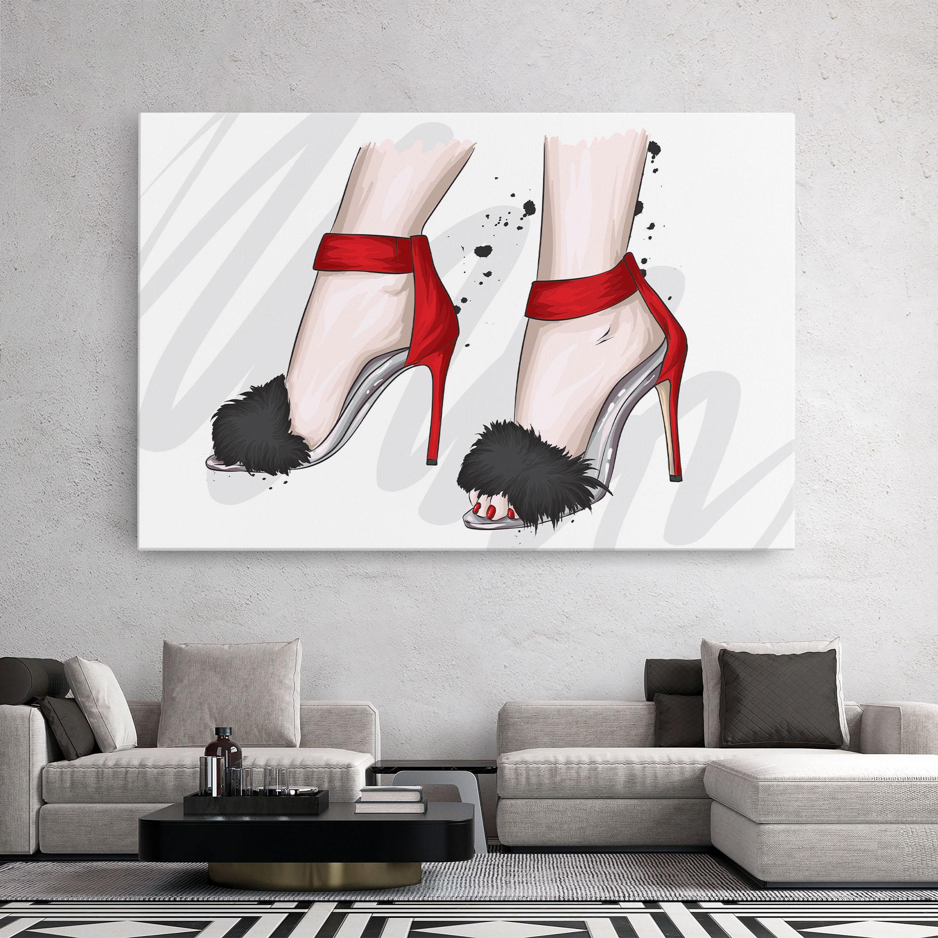 Vászonkép Black Red Heels mockup 2