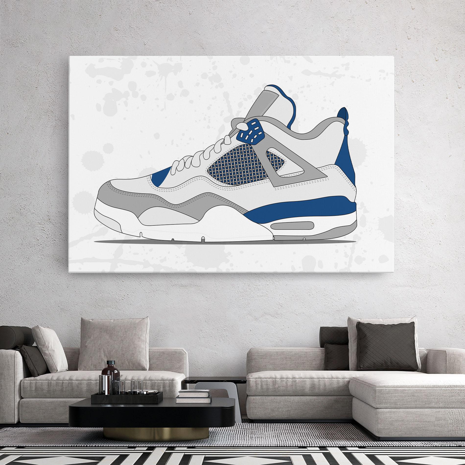 Vászonkép Blue Grey Sneakers mockup 2