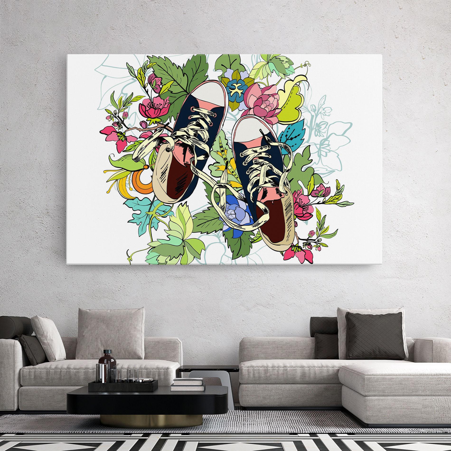 Vászonkép Flower Shoes mockup 2