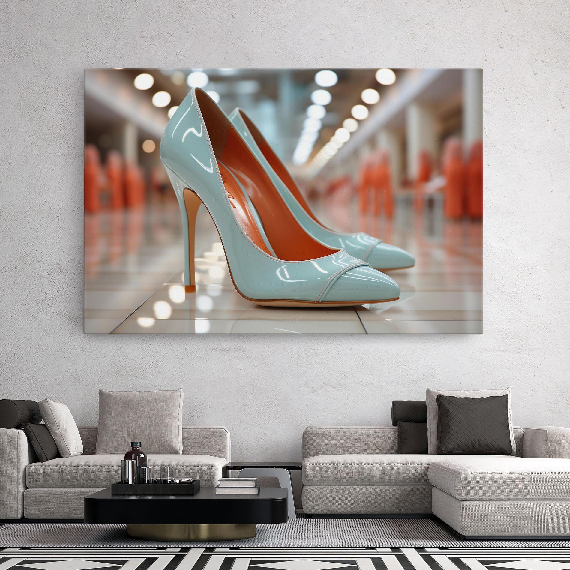 Vászonkép Light Blue Heels mockup 2