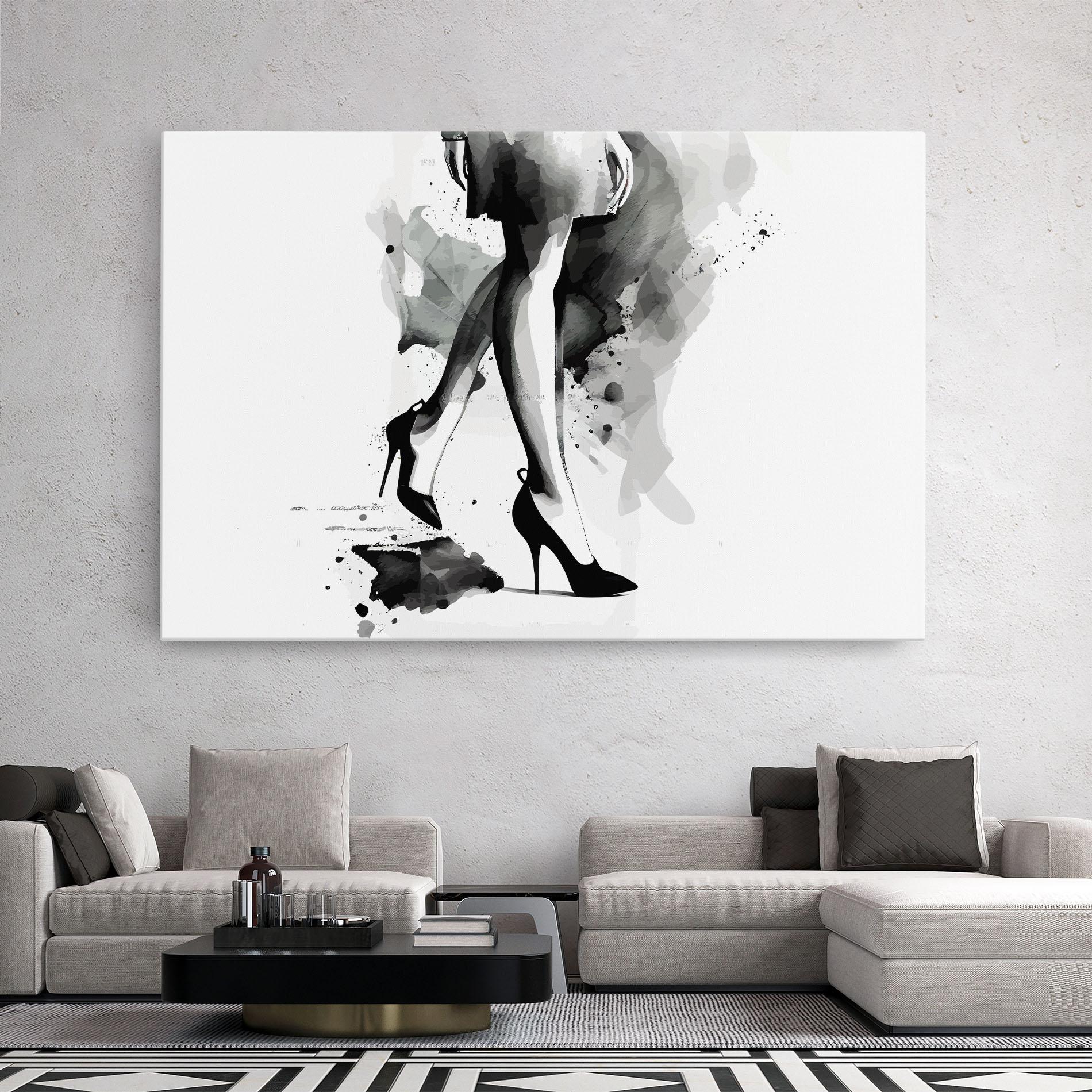 Vászonkép Watercolor Shoes mockup 2