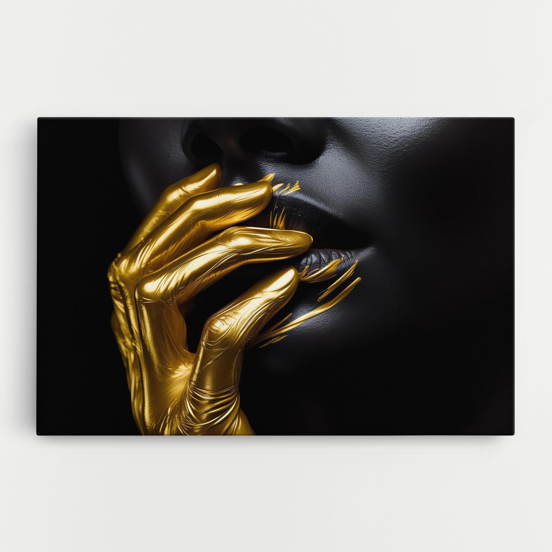 Vászonkép Gold Small Hand mockup 0