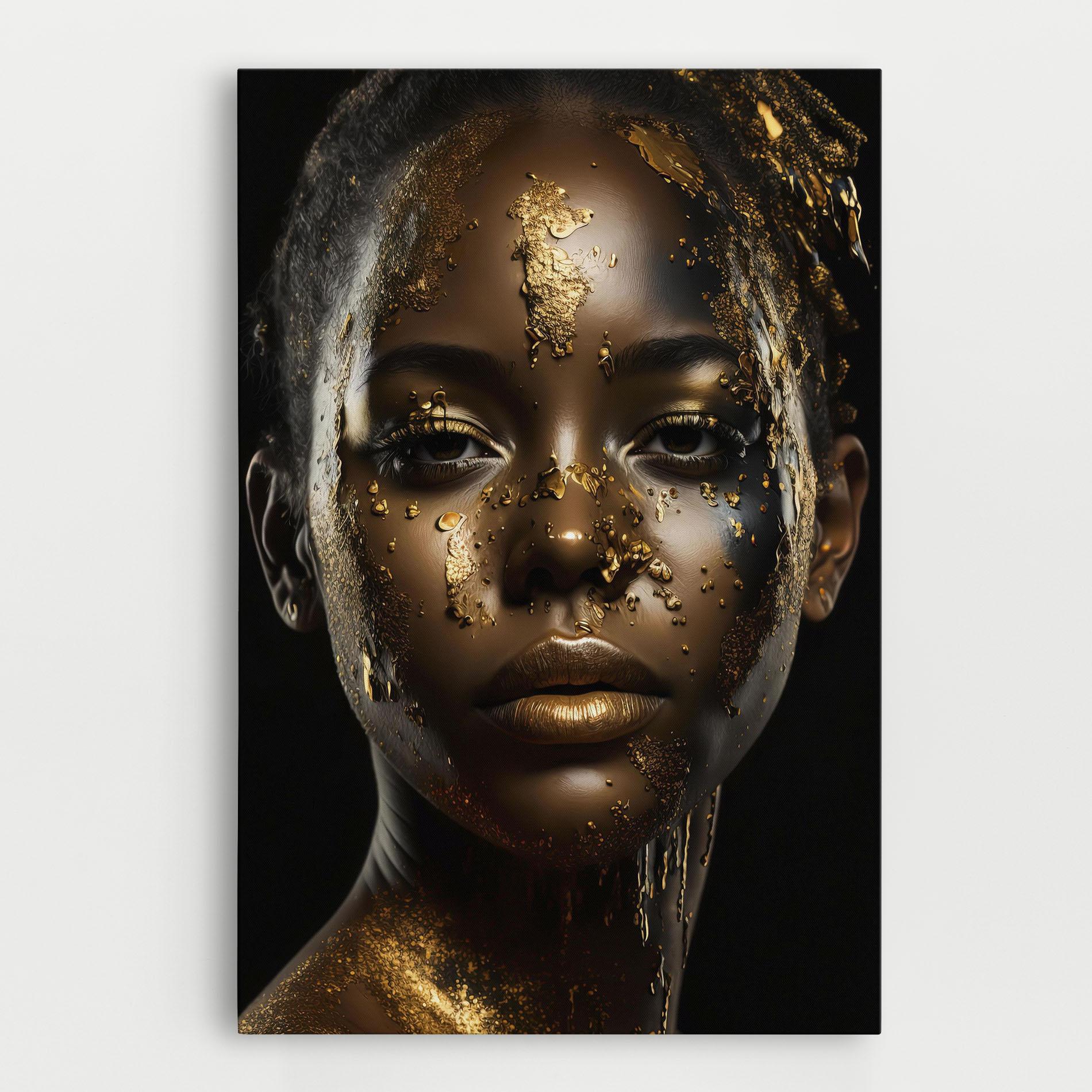Vászonkép Attractive Gold Woman mockup 0
