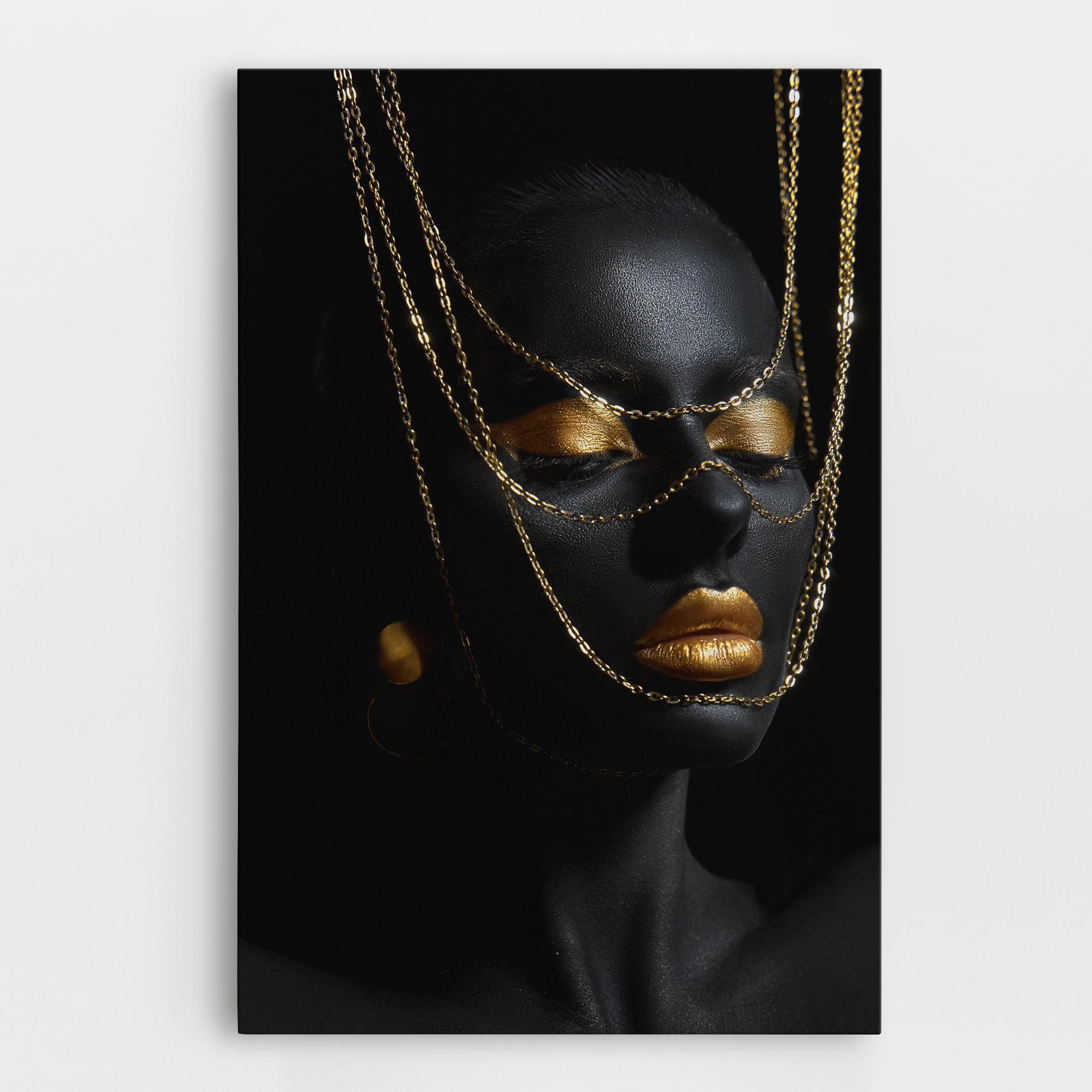 Vászonkép Gold Chain Girl mockup 0