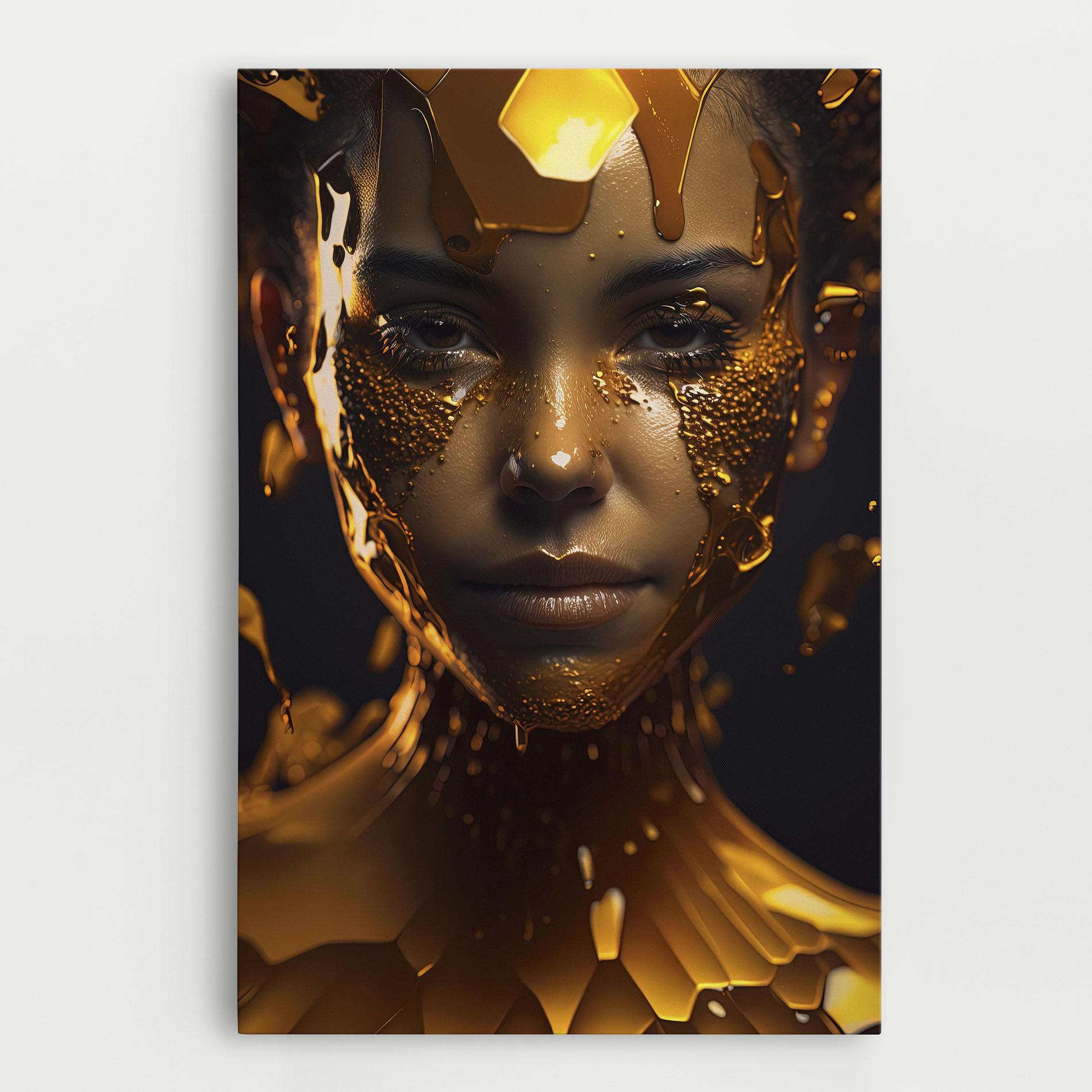Vászonkép Gold Honeycomb Girl mockup 0
