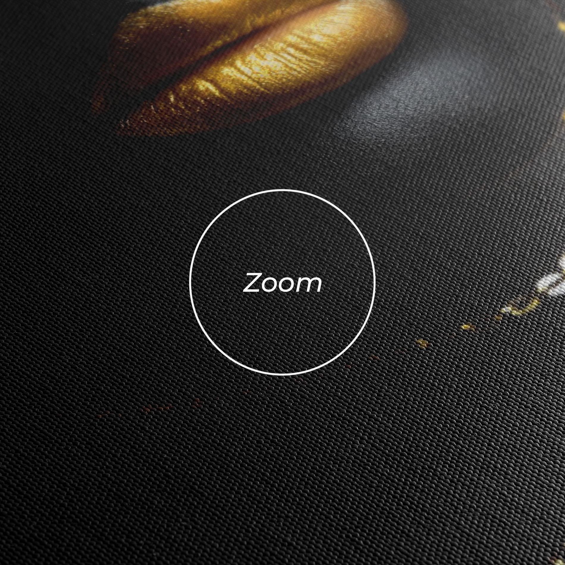 Vászonkép Gold Makeup Lips mockup 3