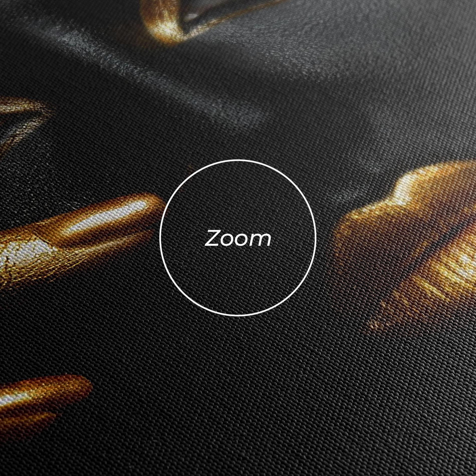 Vászonkép Gold Makeup Nails mockup 3