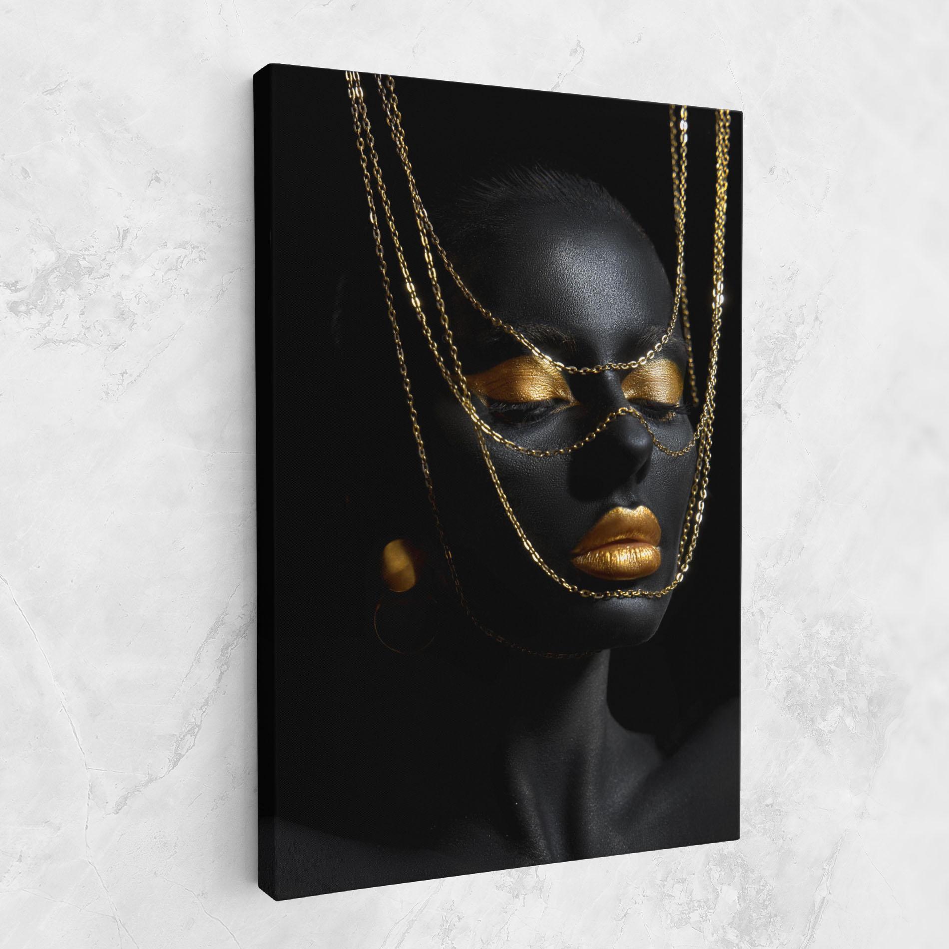Vászonkép Gold Chain Girl mockup 1
