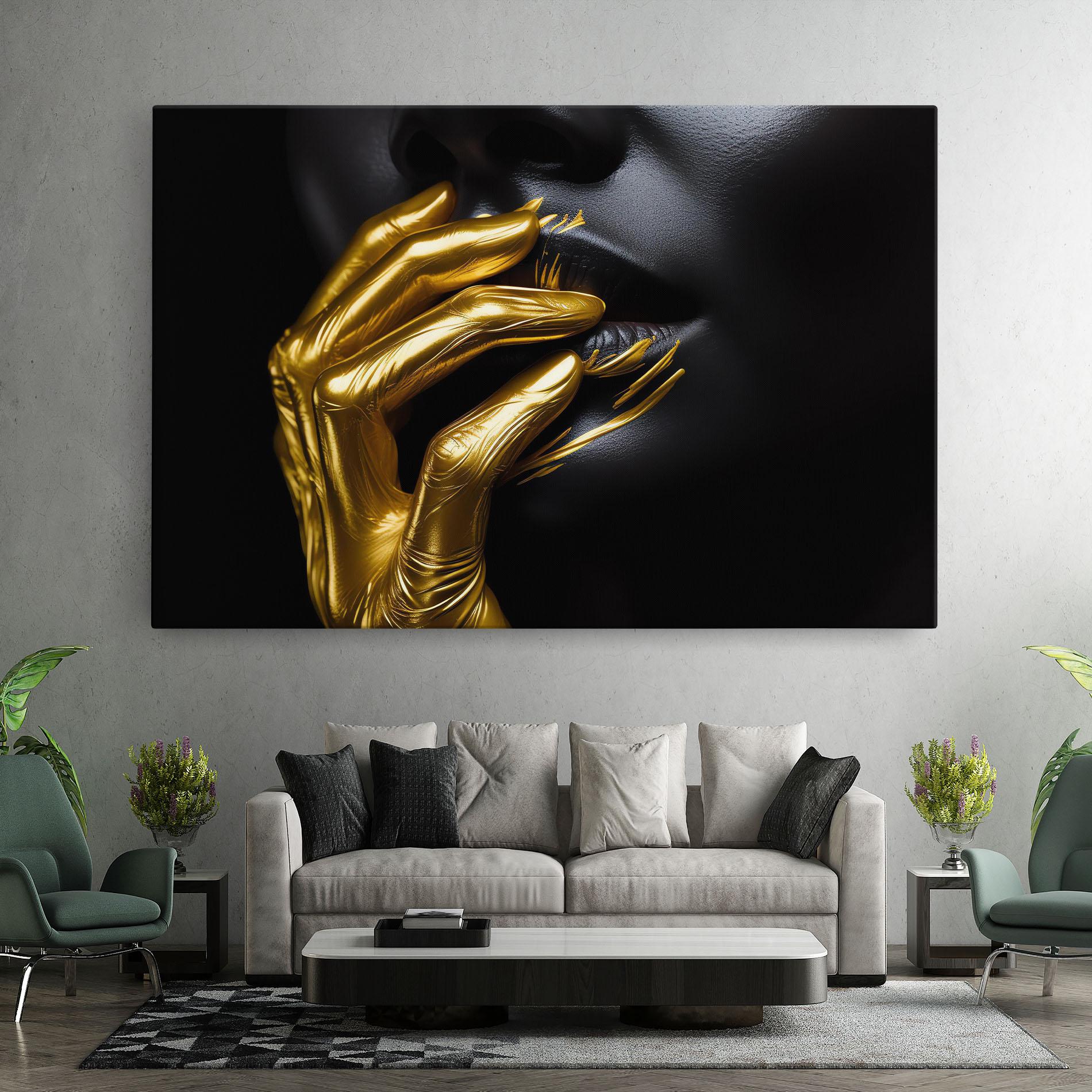 Vászonkép Gold Small Hand mockup 7