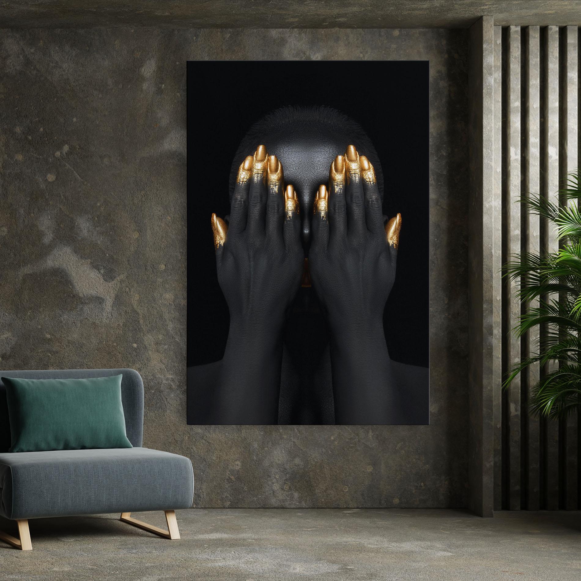 Vászonkép Gold Fingertips Chain mockup 7