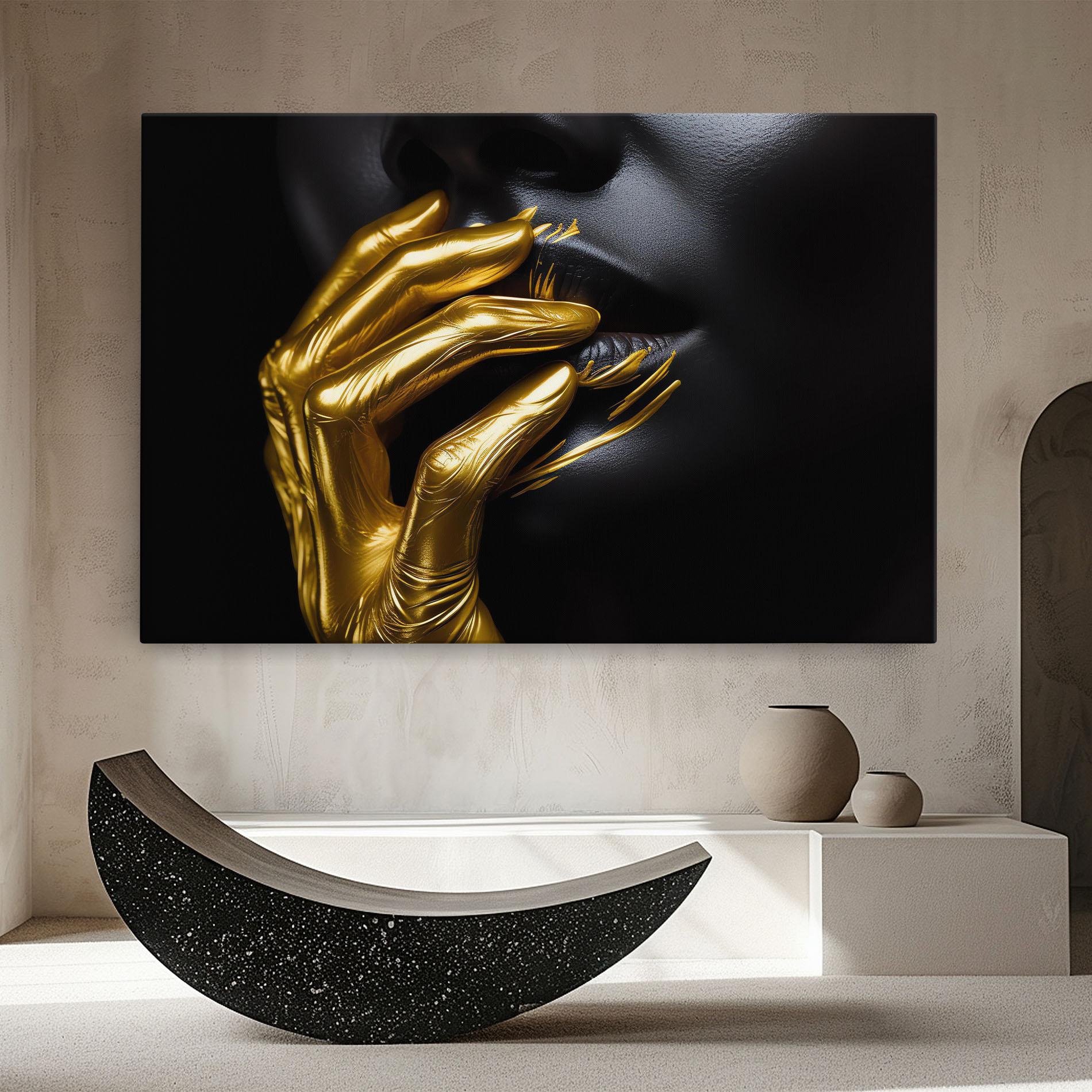 Vászonkép Gold Small Hand mockup 8