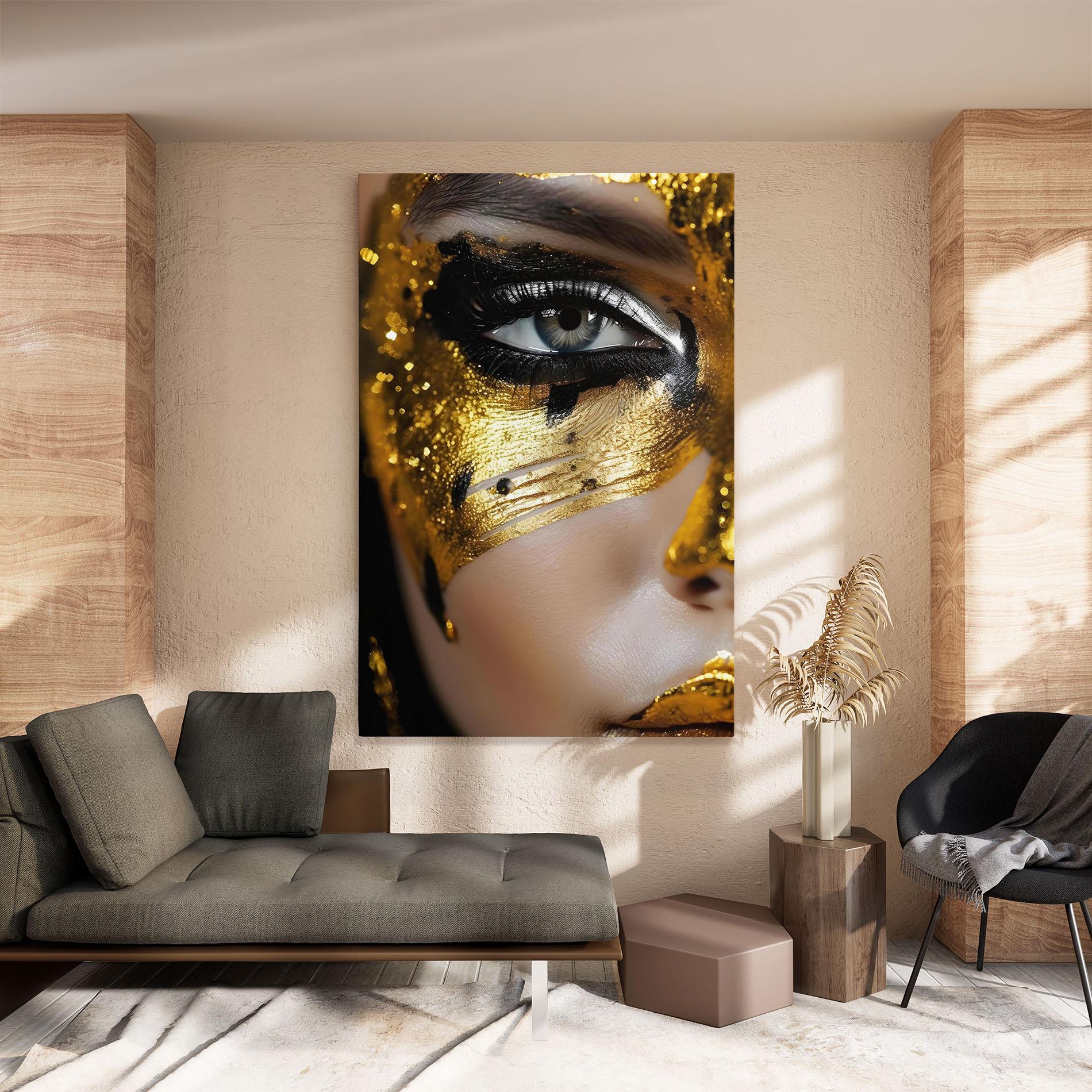 Vászonkép Black Gold Eyeliner mockup 8