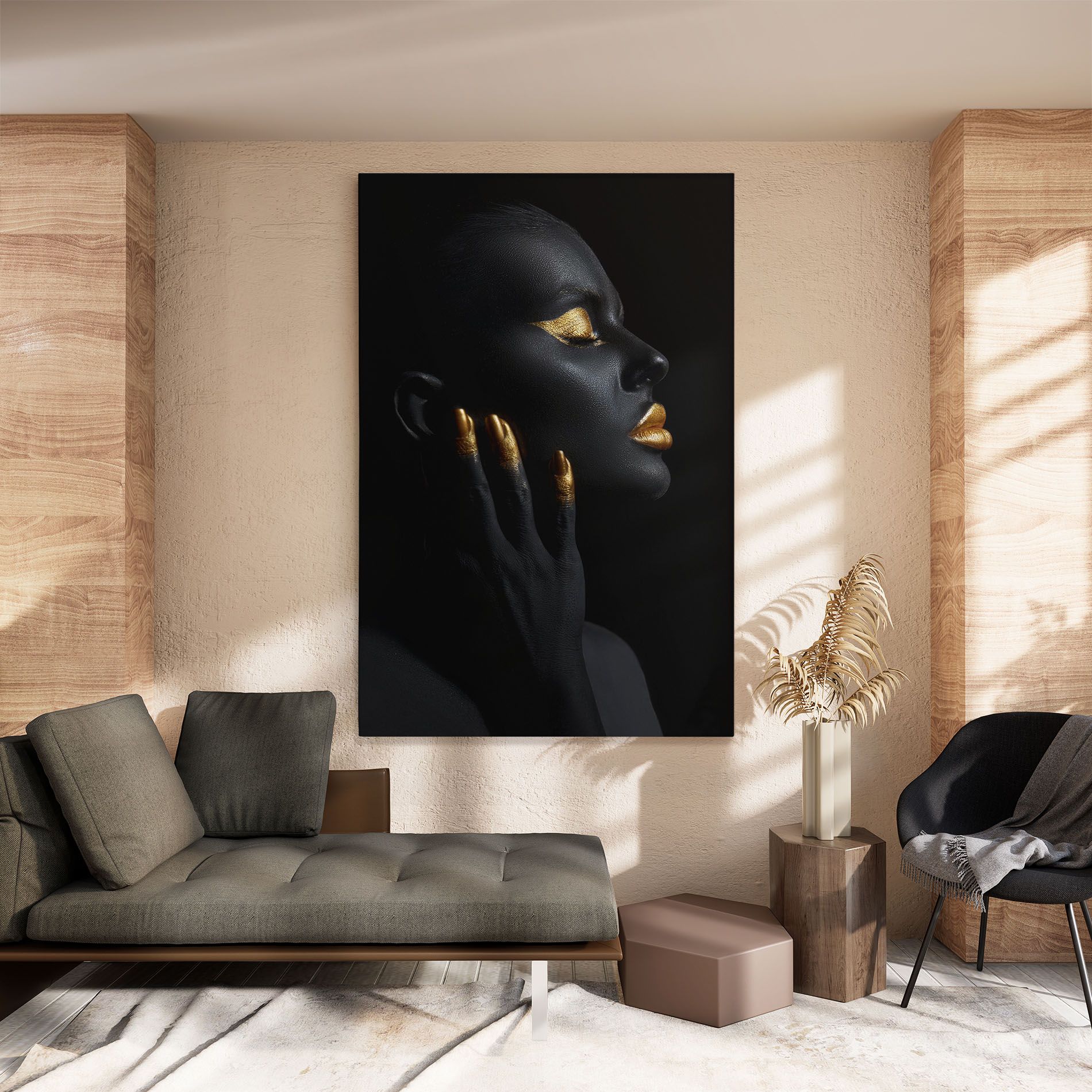 Gold Black Paint mockup 8