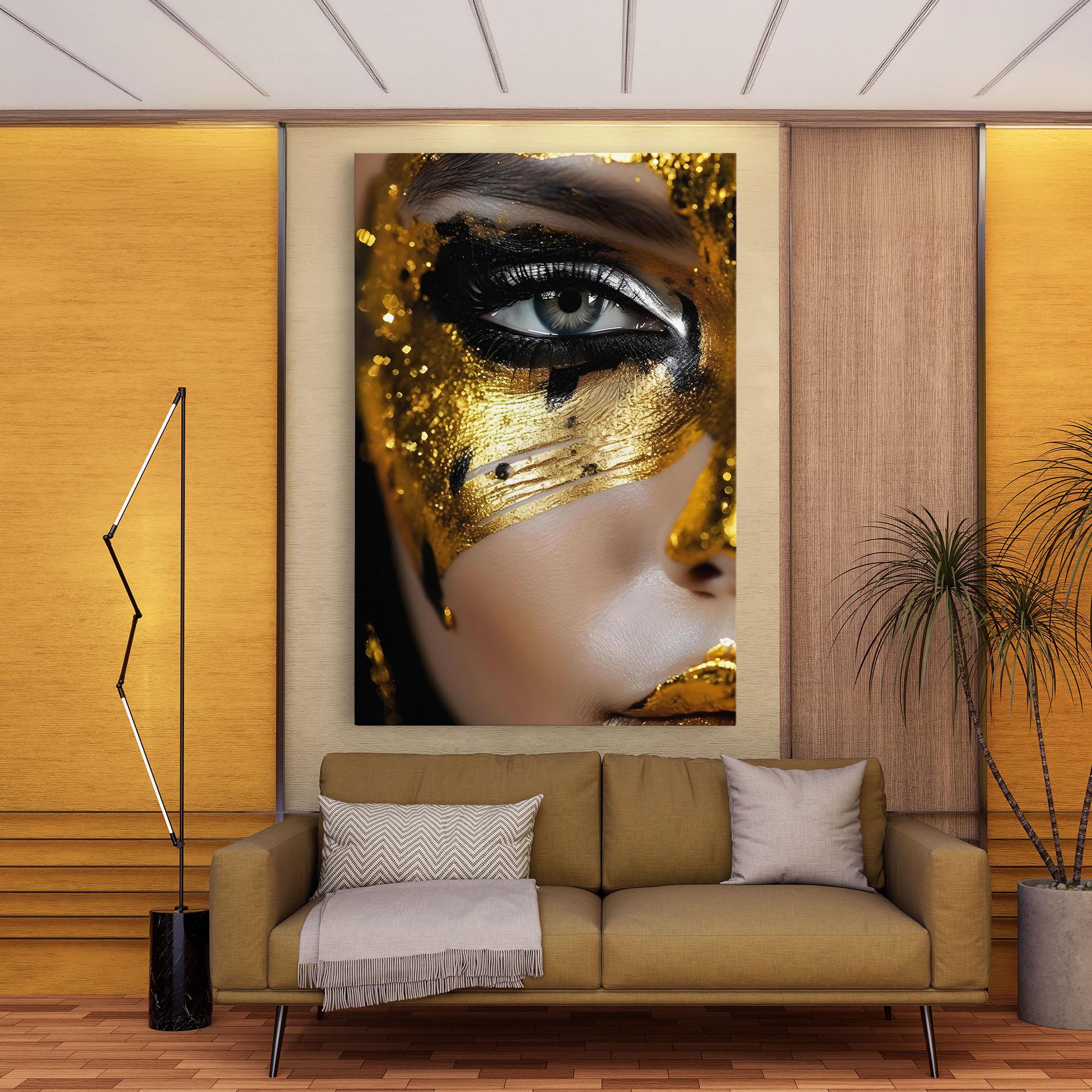 Vászonkép Black Gold Eyeliner mockup 9