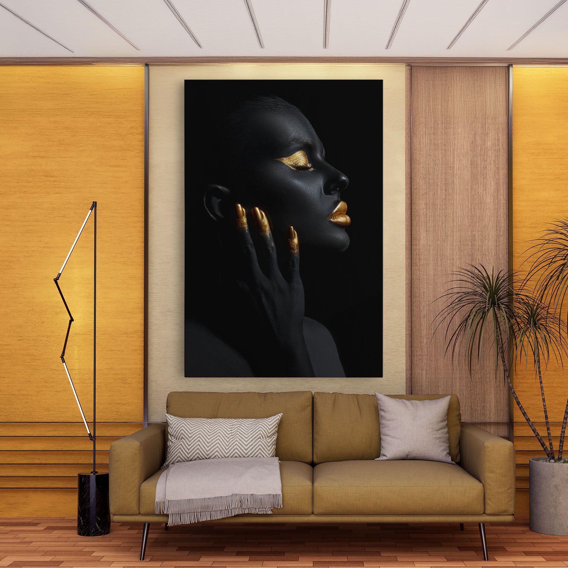 Gold Black Paint mockup 9