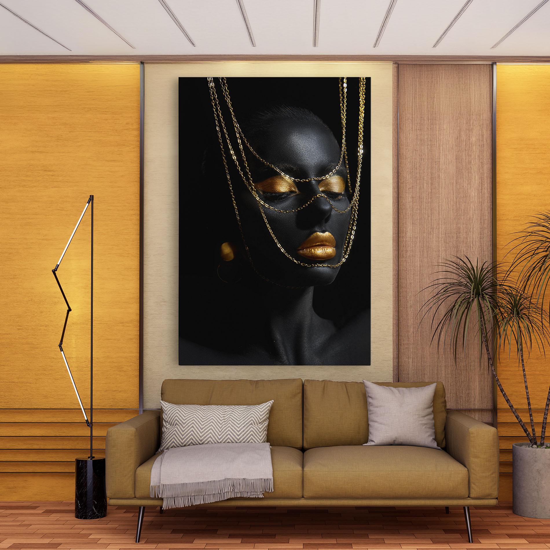 Vászonkép Gold Chain Girl mockup 9