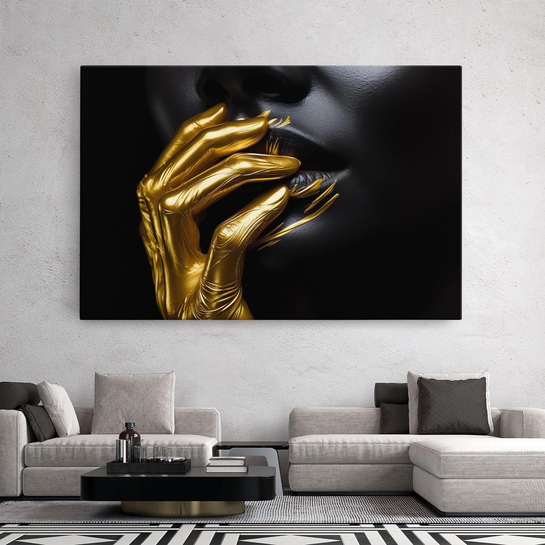 Vászonkép Gold Small Hand mockup 2