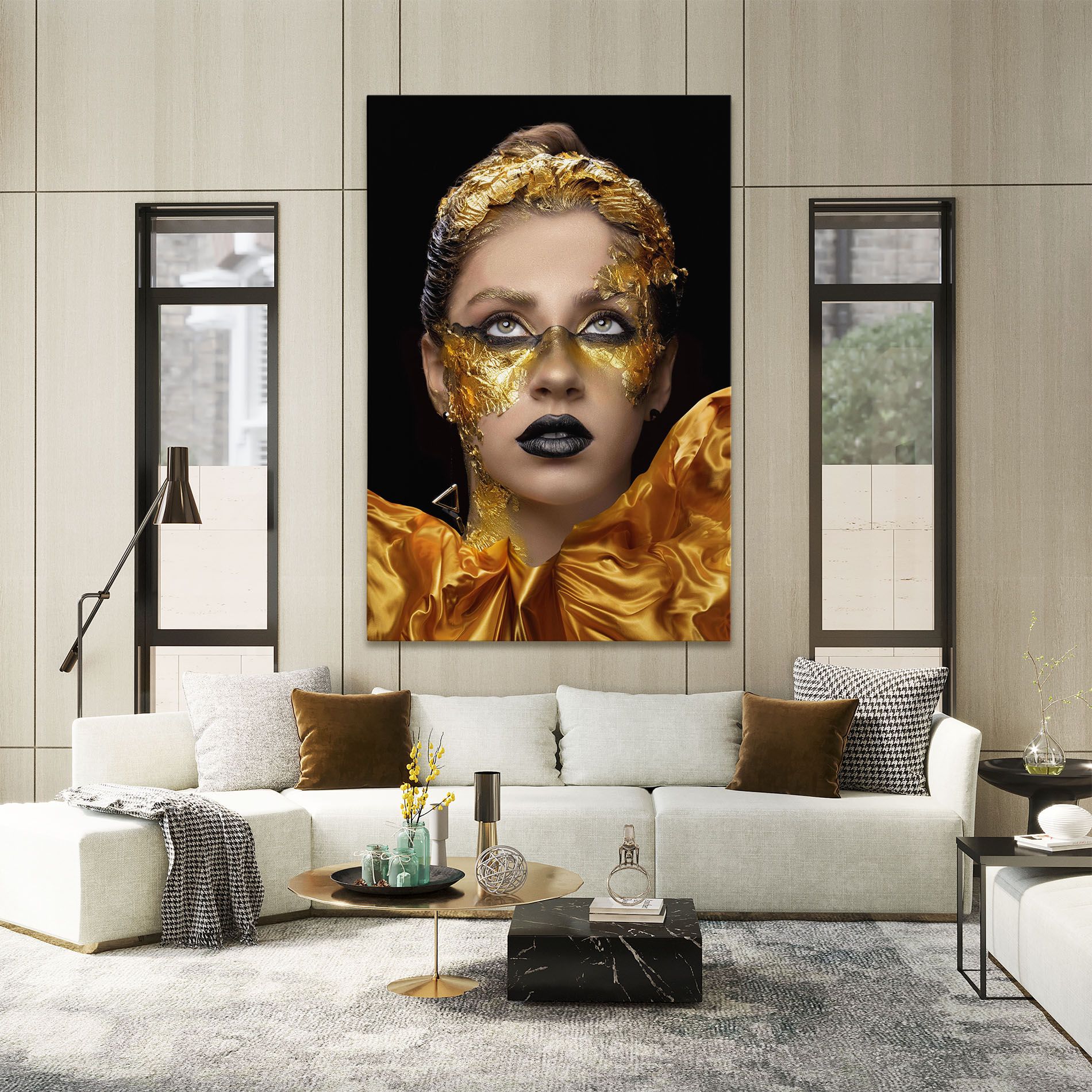 Glamorous Gold Outfit mockup 2