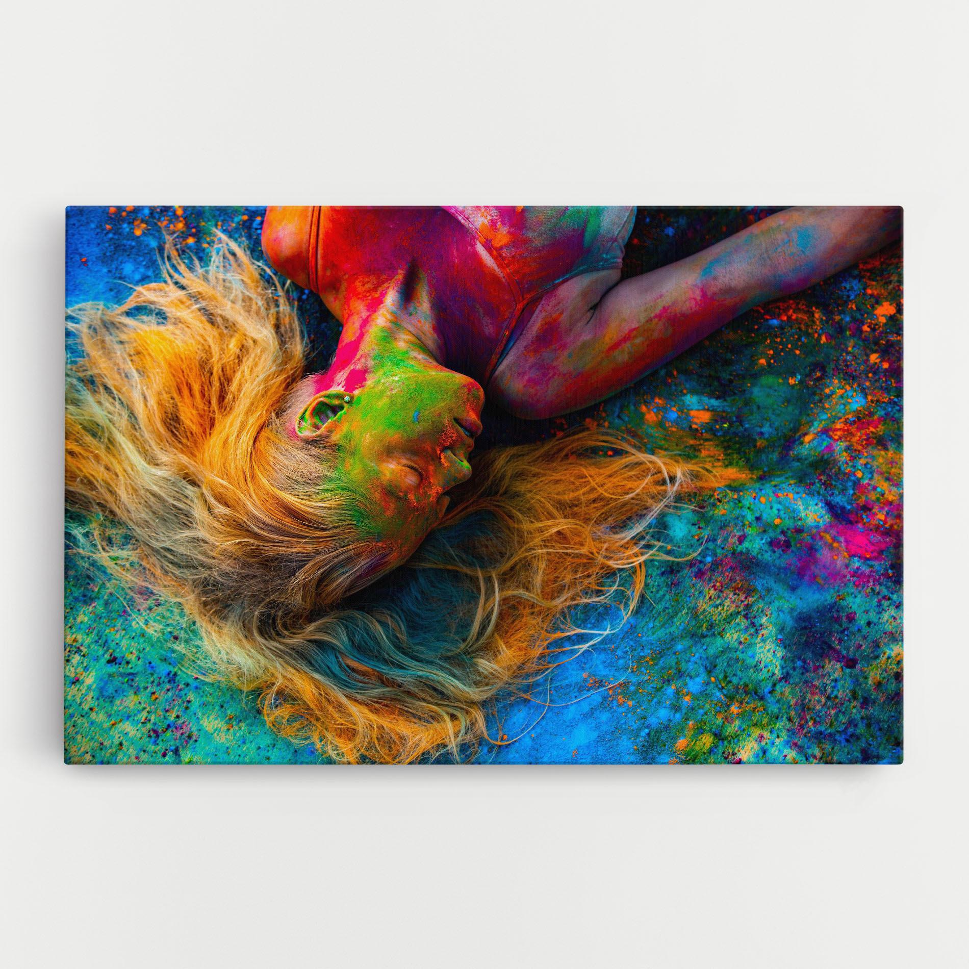 Vászonkép Powder Holi Woman mockup 0