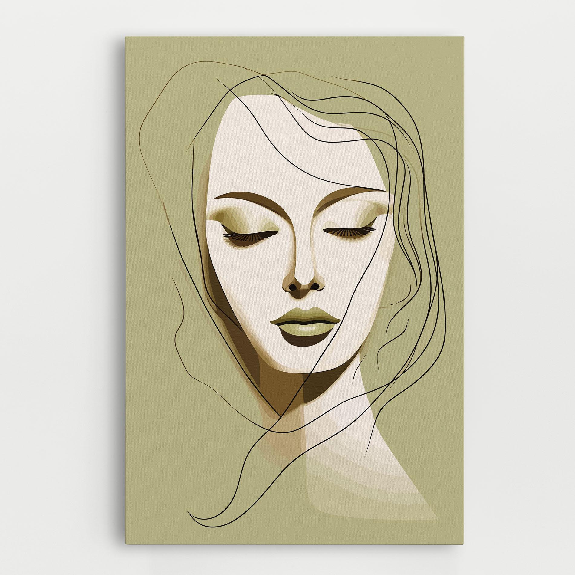 Vászonkép Cream Womans Face mockup 0