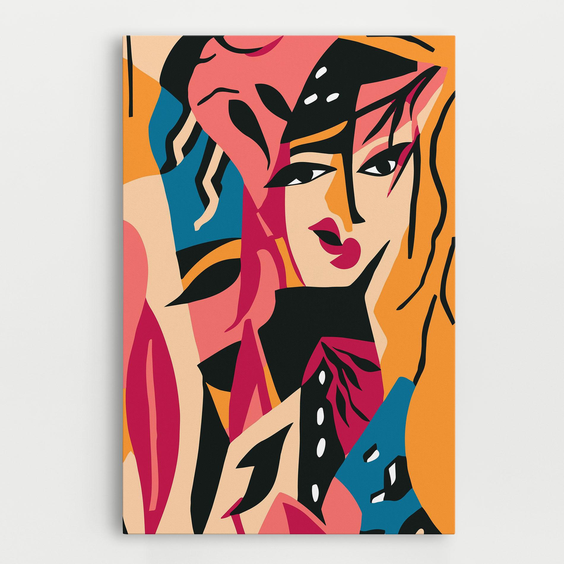 Vászonkép Crowd Face mockup 0