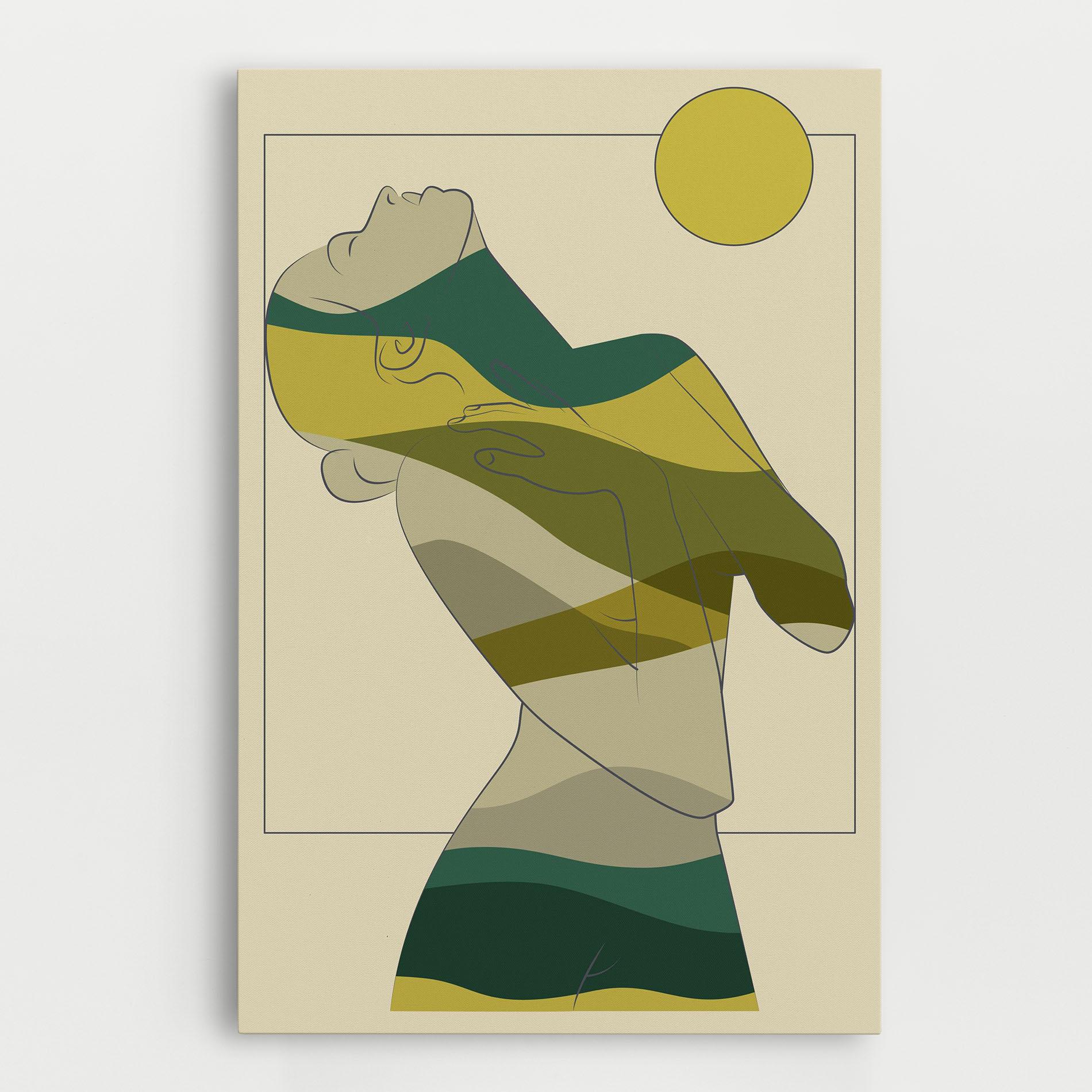 Vászonkép Green Nature Woman mockup 0