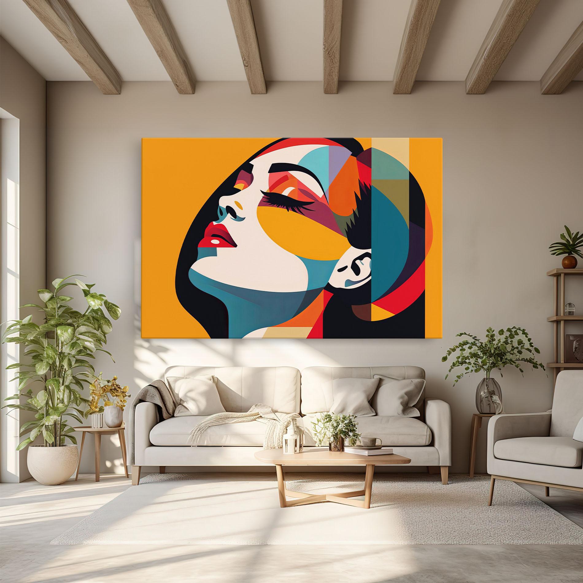 Vászonkép Dreamy Yellow Female mockup 6