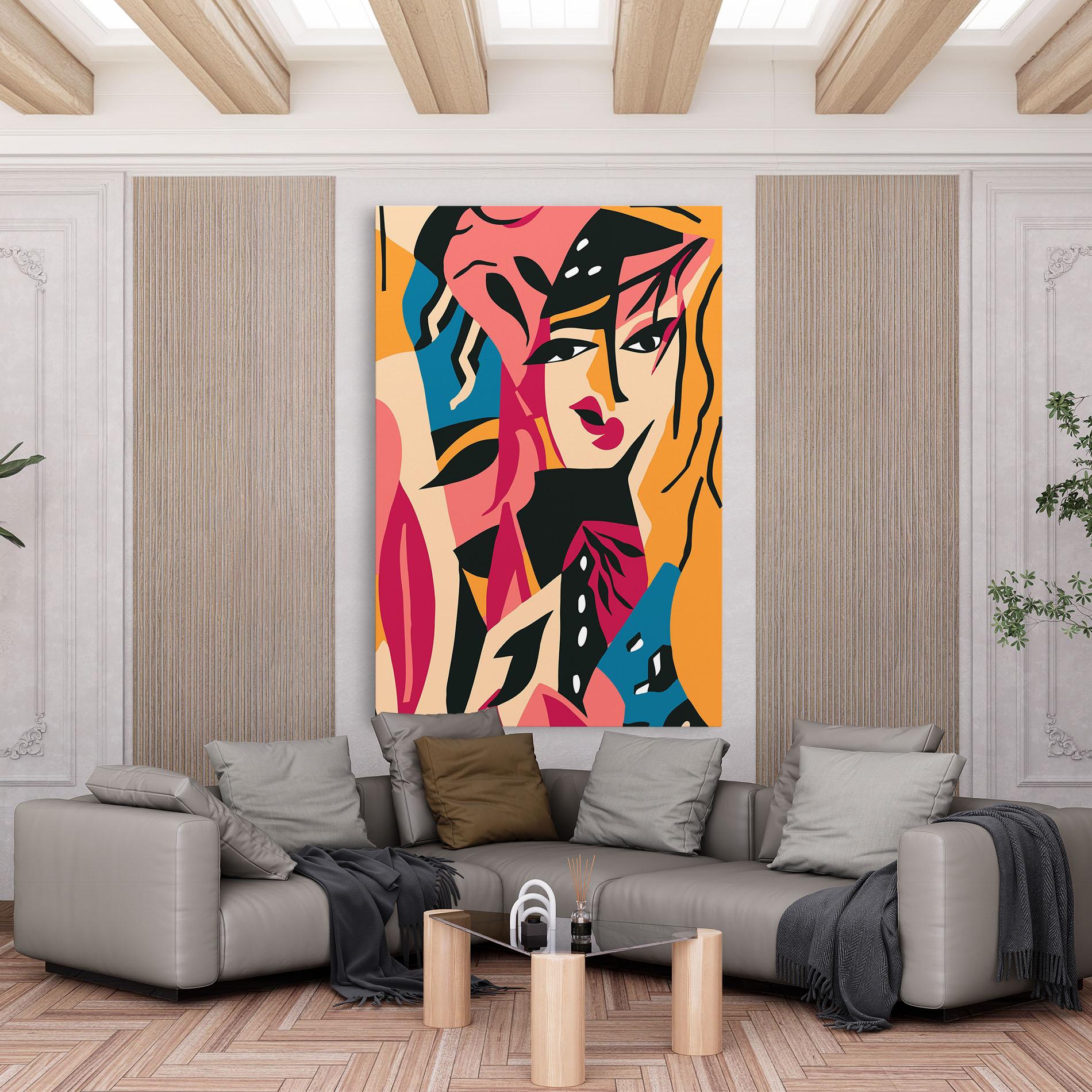 Vászonkép Crowd Face mockup 6