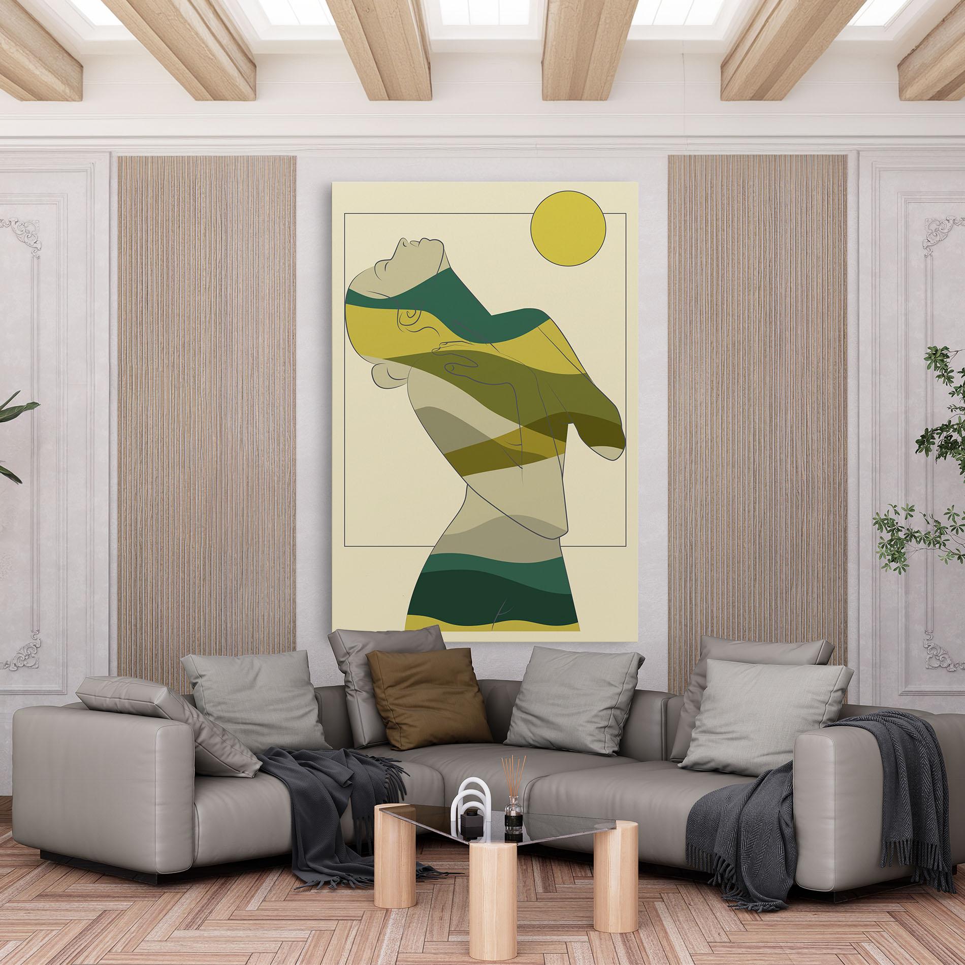 Vászonkép Green Nature Woman mockup 6