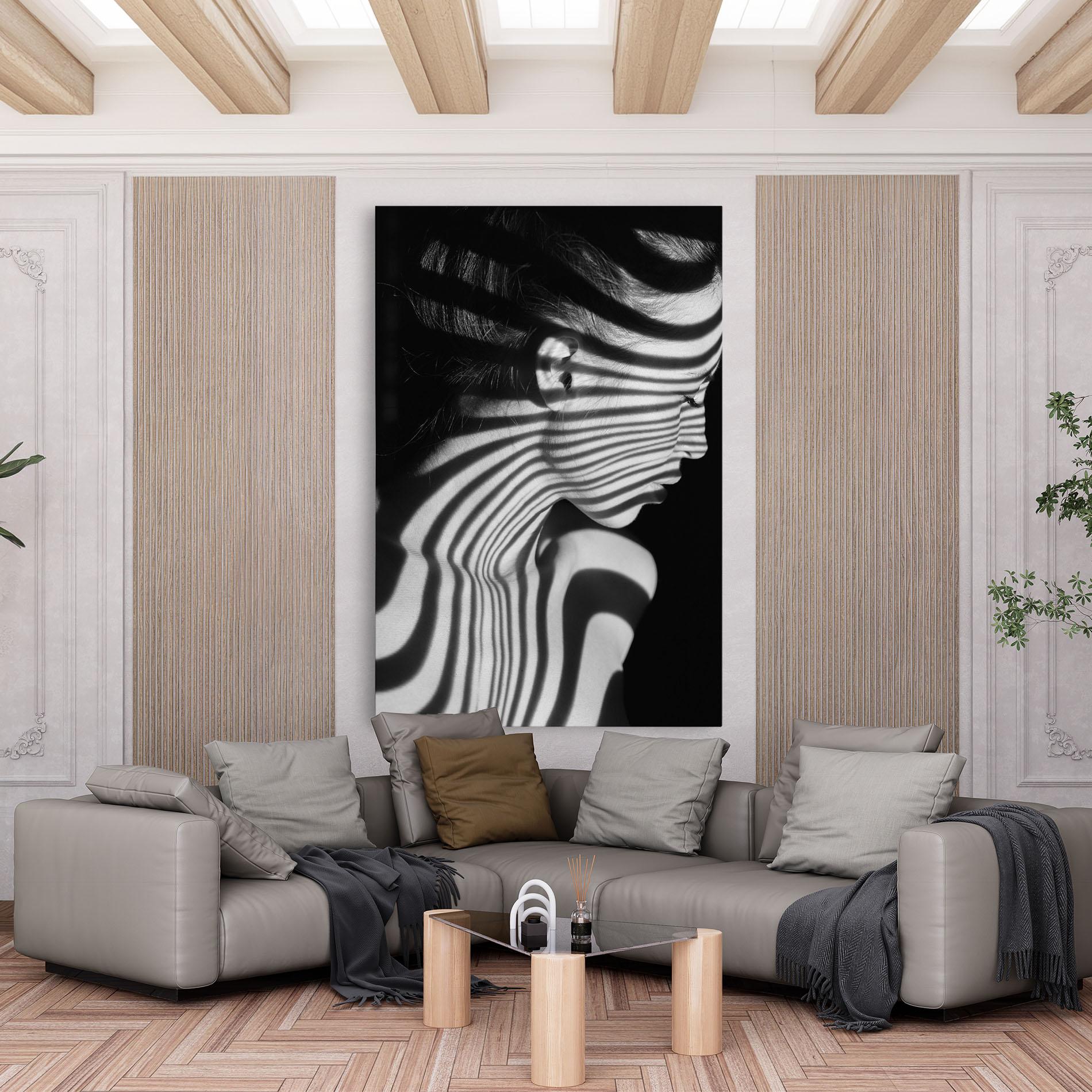 Vászonkép Zebra Stripes Woman mockup 6