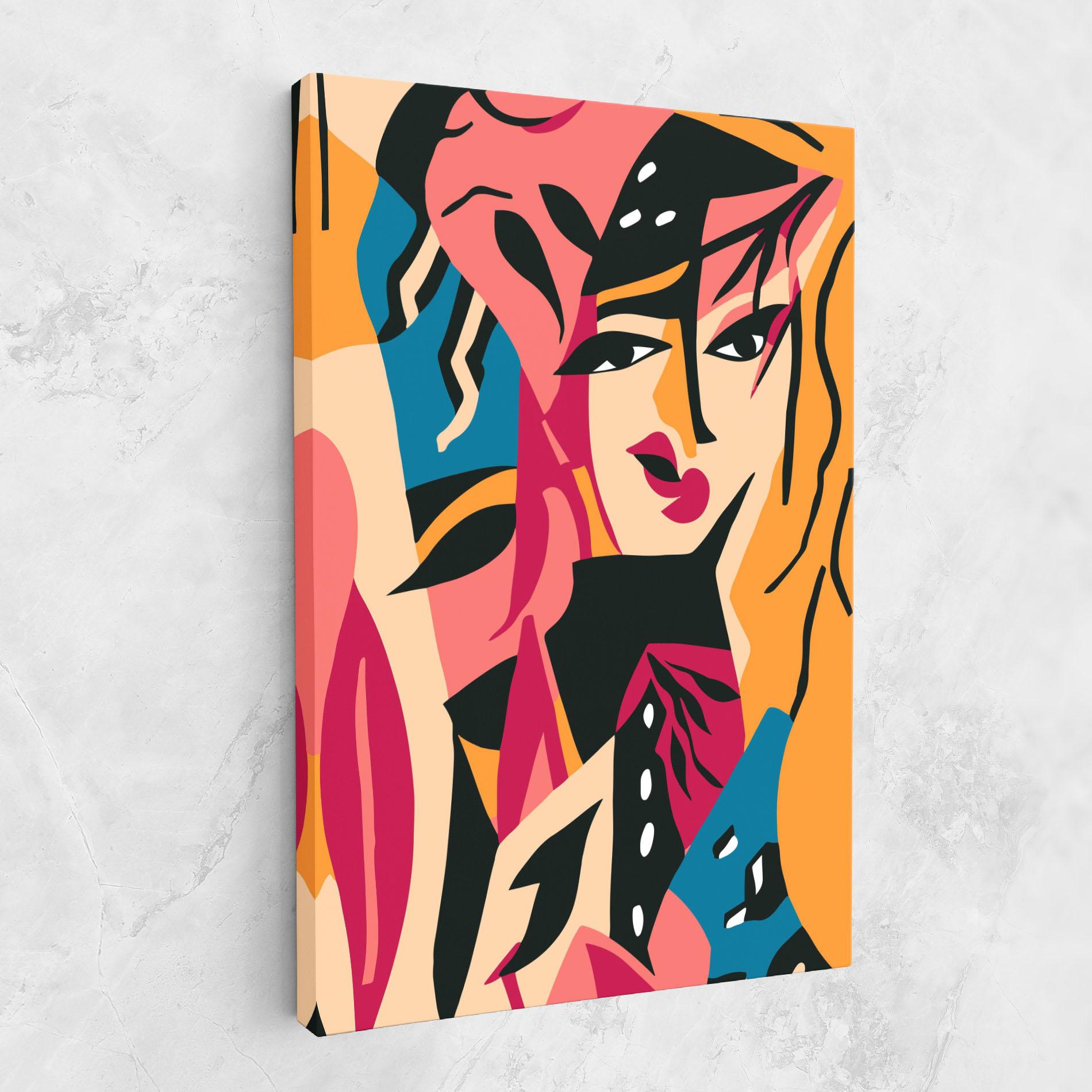 Vászonkép Crowd Face mockup 1