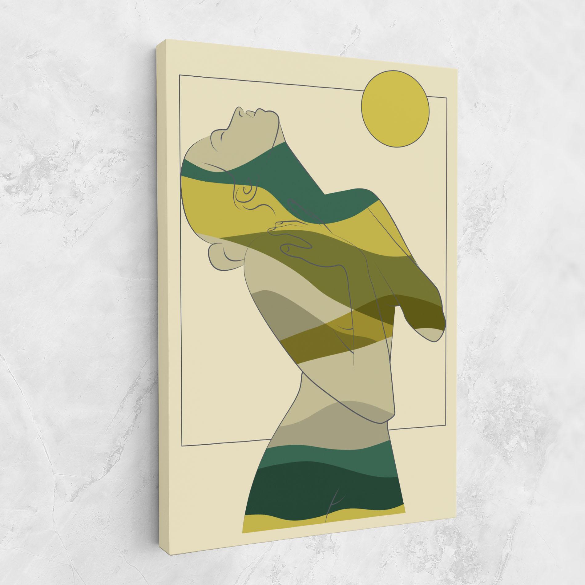 Vászonkép Green Nature Woman mockup 1